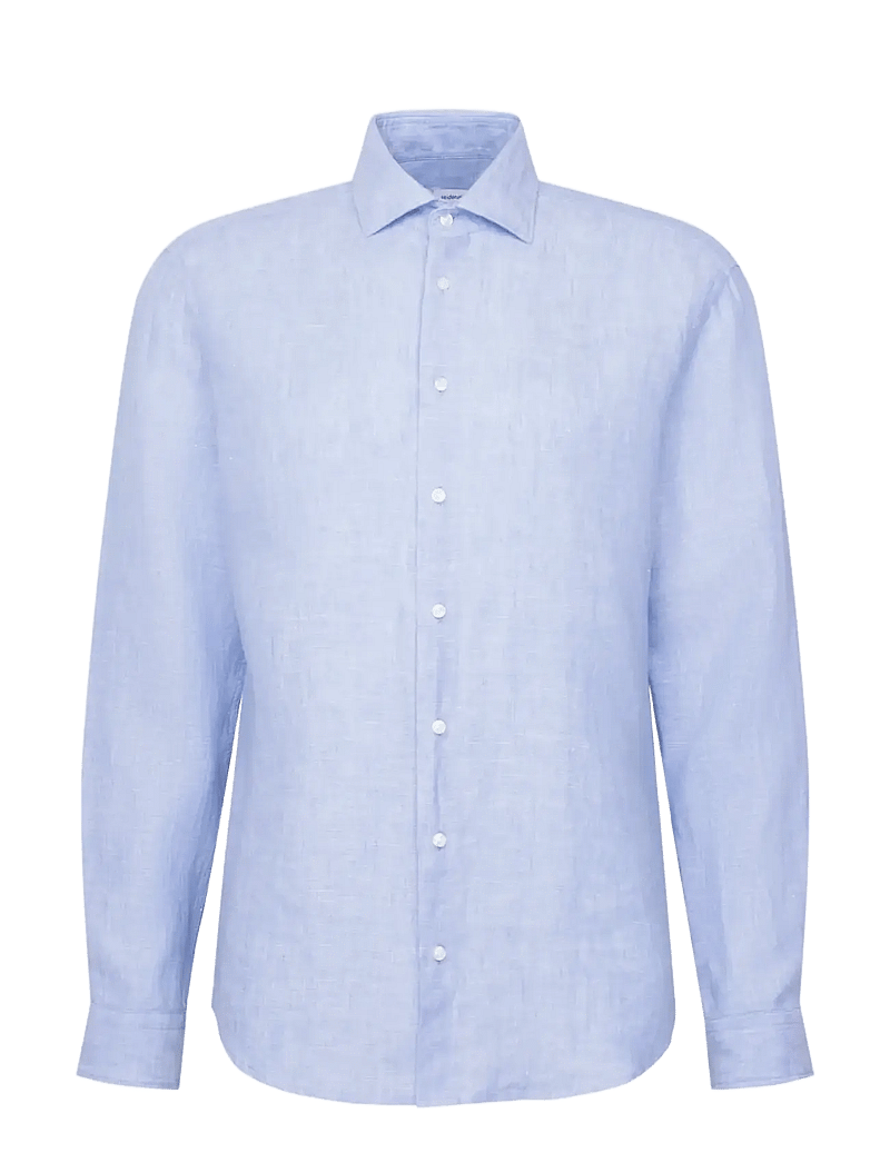 Seidensticker - Linen shirt Regular - hørskjorter - light blue - 1