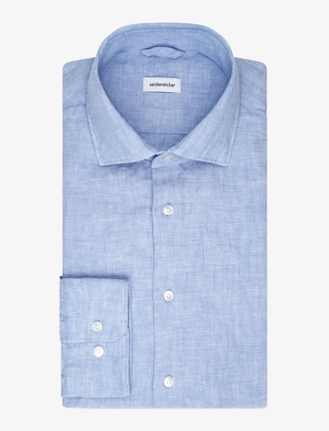 Seidensticker - Linen shirt Regular - hørskjorter - light blue - 2
