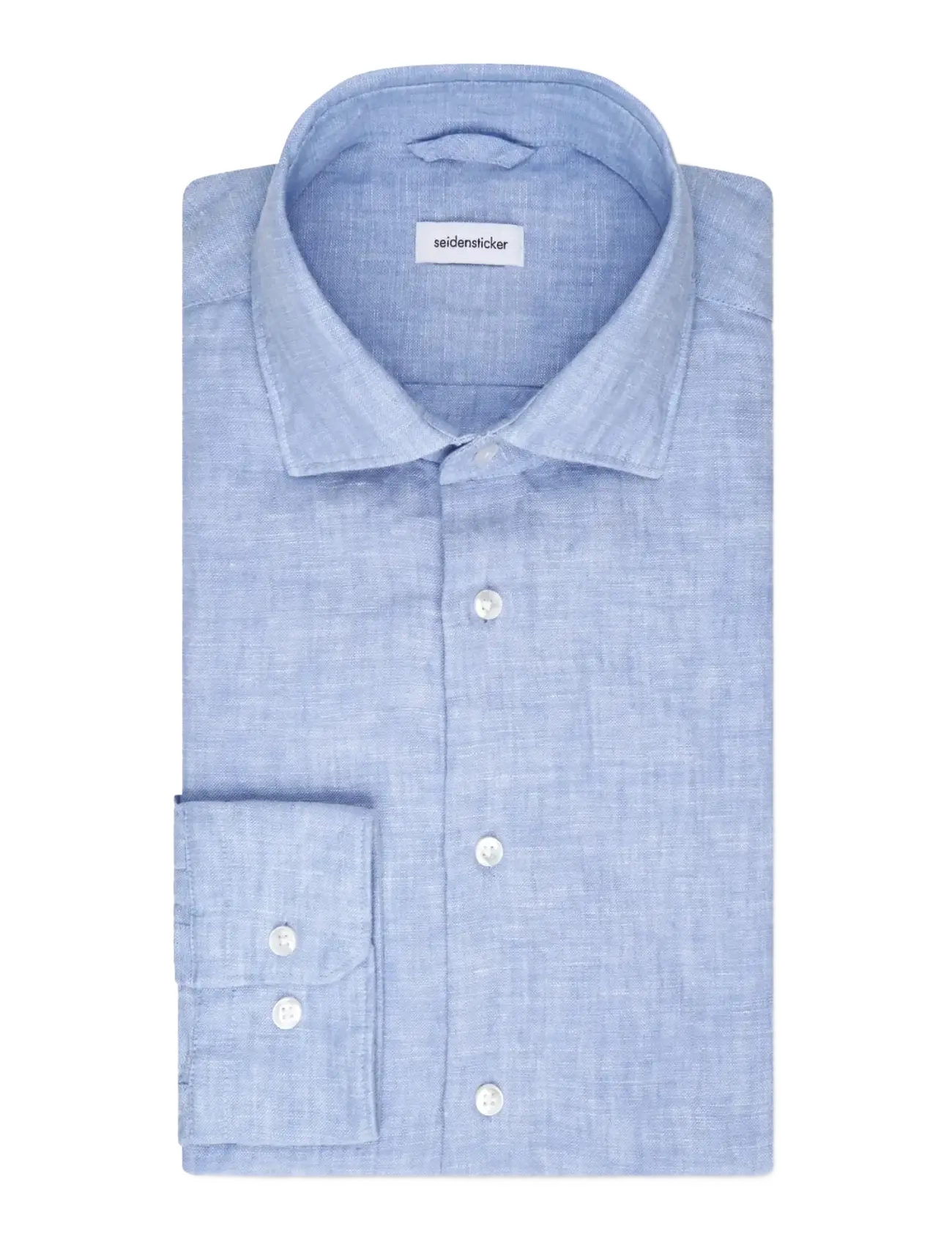 Seidensticker - Linen shirt Regular - linskjorter - light blue - 2