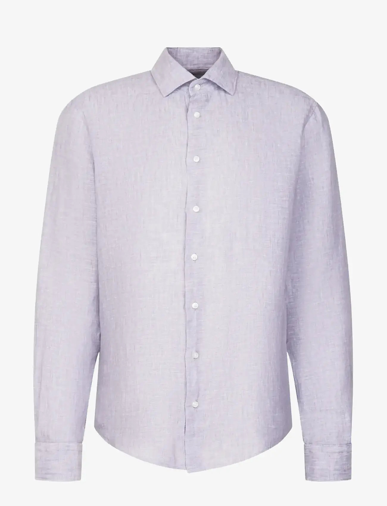 Seidensticker - Linen shirt Regular - hørskjorter - light grey - 1
