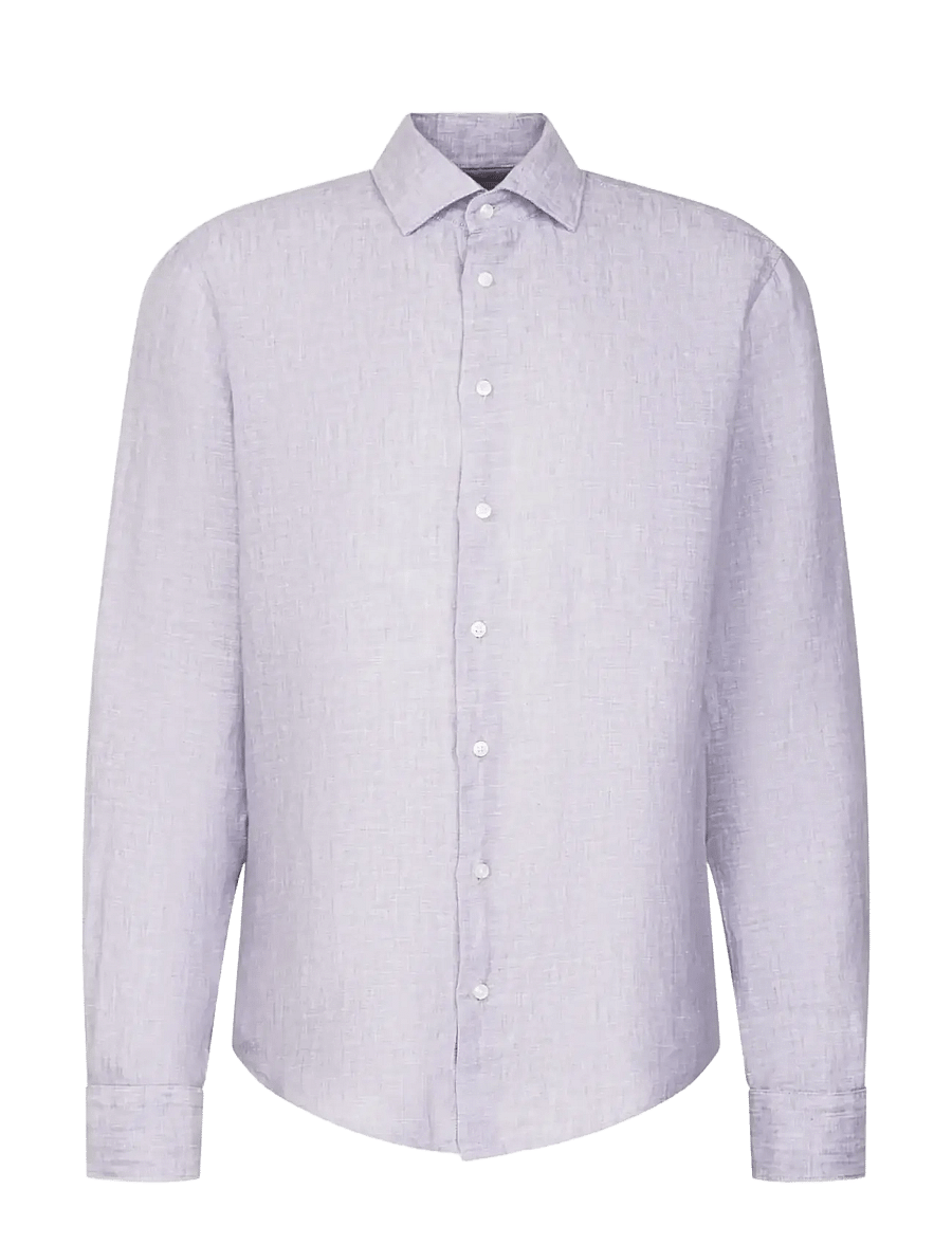 Seidensticker - Linen shirt Regular - linneskjortor - light grey - 1