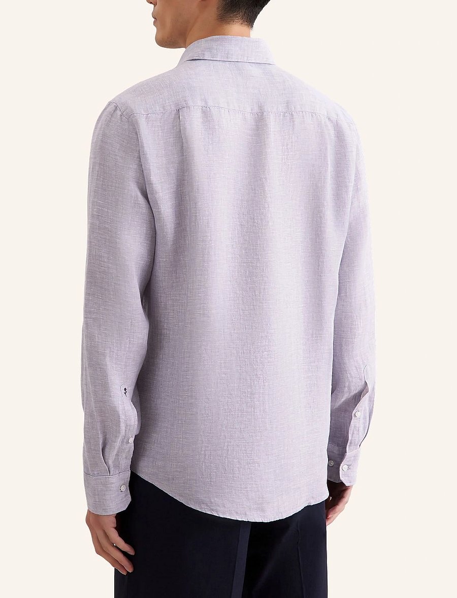 Seidensticker - Linen shirt Regular - linneskjortor - light grey - 3