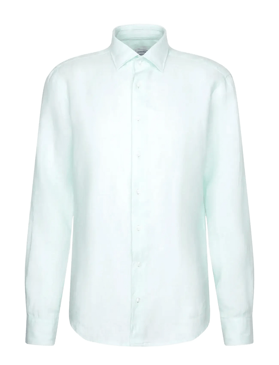 Seidensticker - Linen shirt Regular - linased särgid - mint green - 1