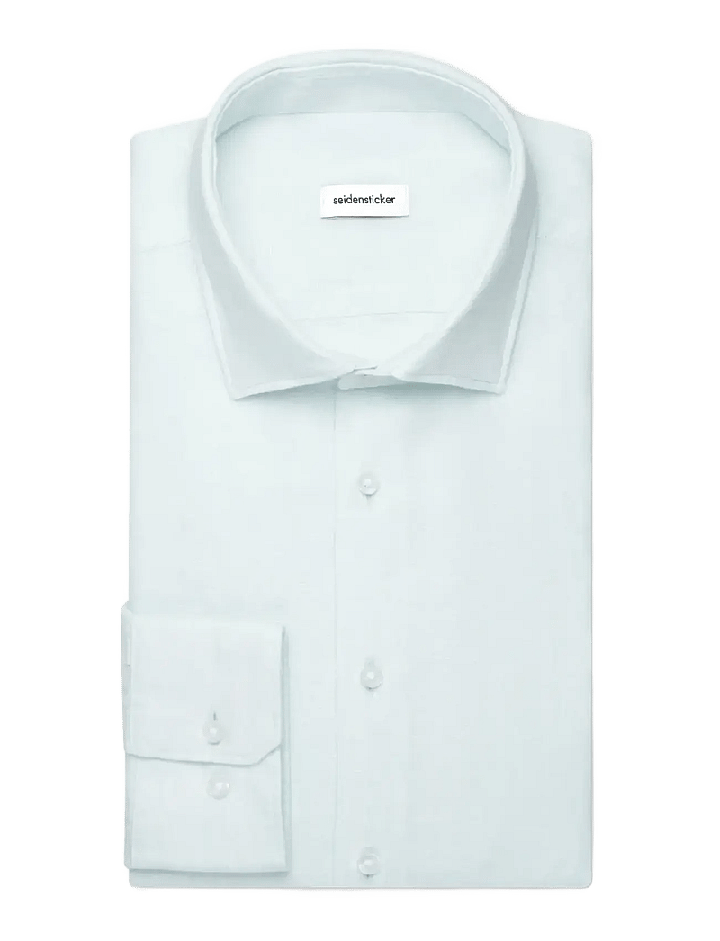 Seidensticker - Linen shirt Regular - hørskjorter - mint green - 2