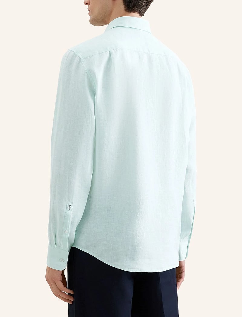 Seidensticker - Linen shirt Regular - hørskjorter - mint green - 3