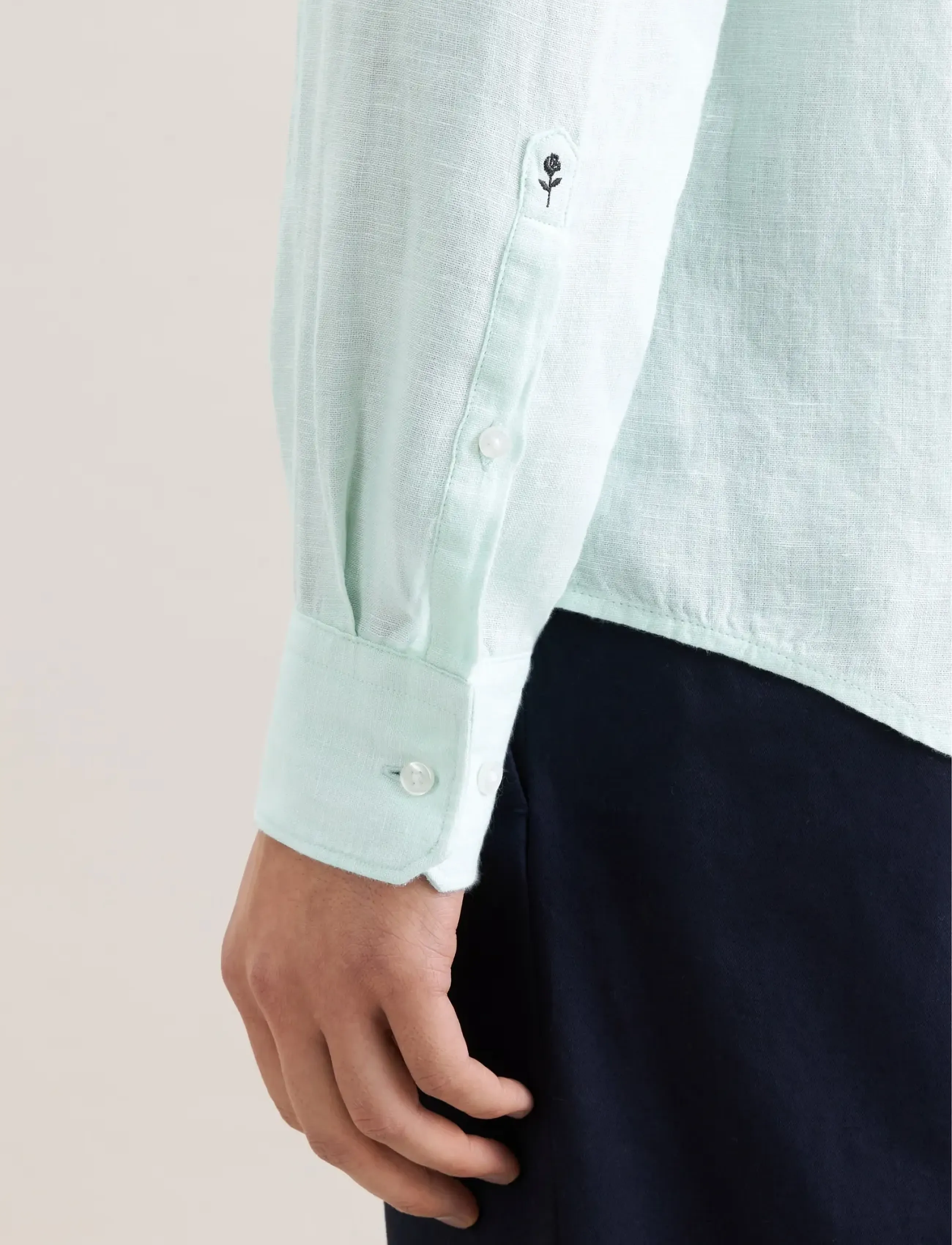 Seidensticker - Linen shirt Regular - linased särgid - mint green - 4