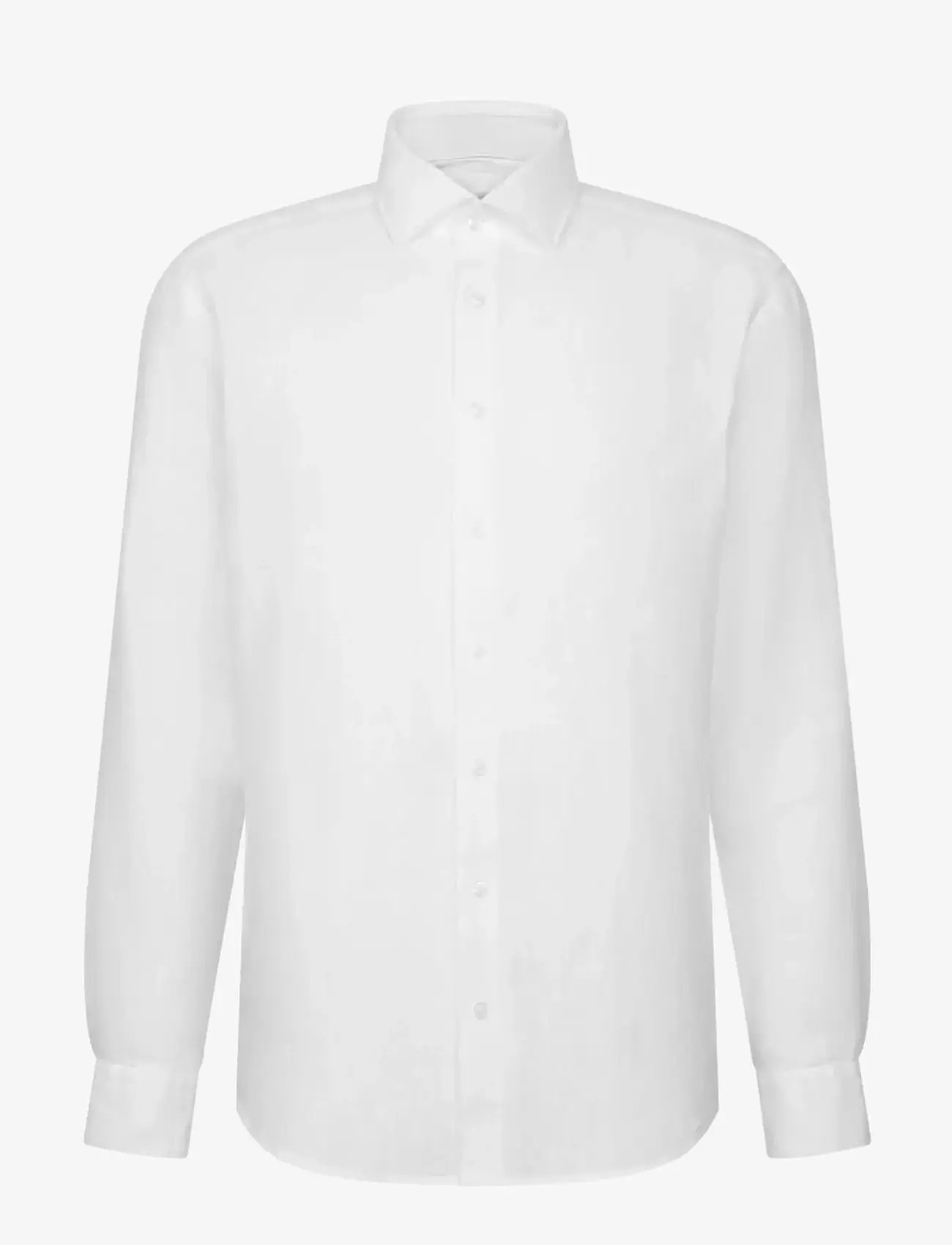 Seidensticker - Linen shirt Regular - hørskjorter - white - 1