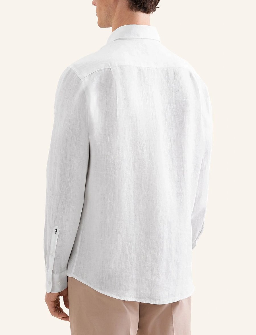 Seidensticker - Linen shirt Regular - linased särgid - white - 3