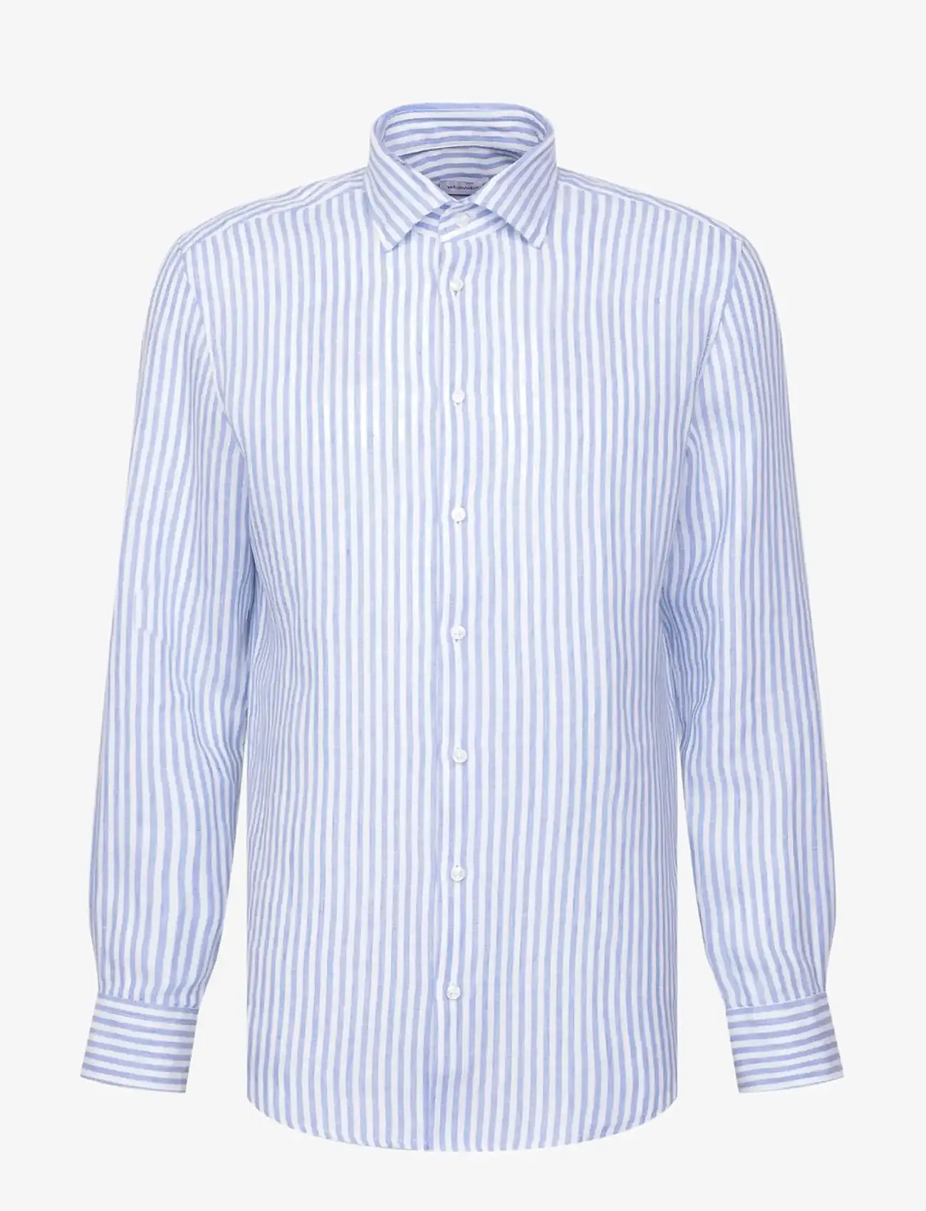 Seidensticker - Linen shirt Regular - hørskjorter - light blue - 0
