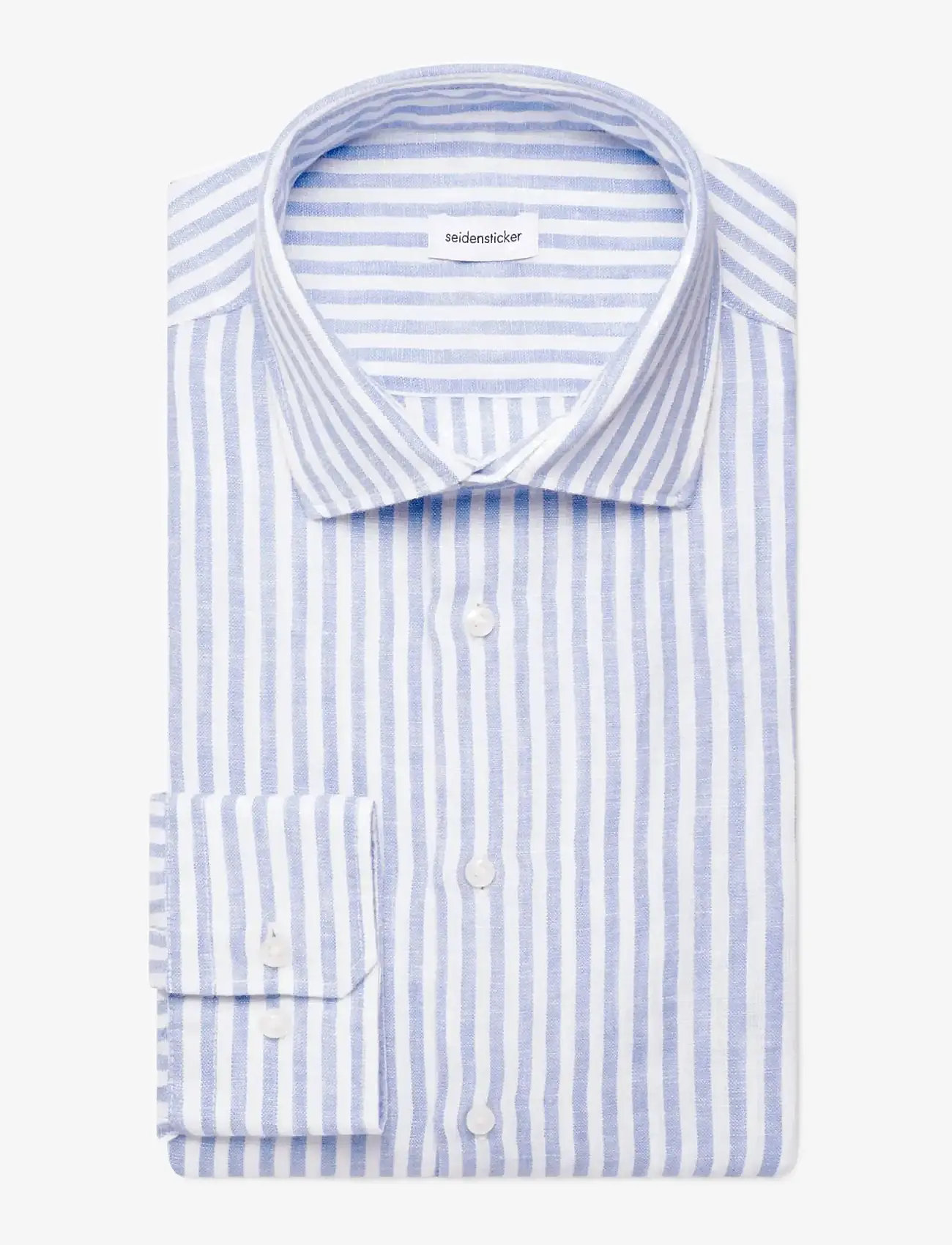Seidensticker - Linen shirt Regular - hørskjorter - light blue - 1