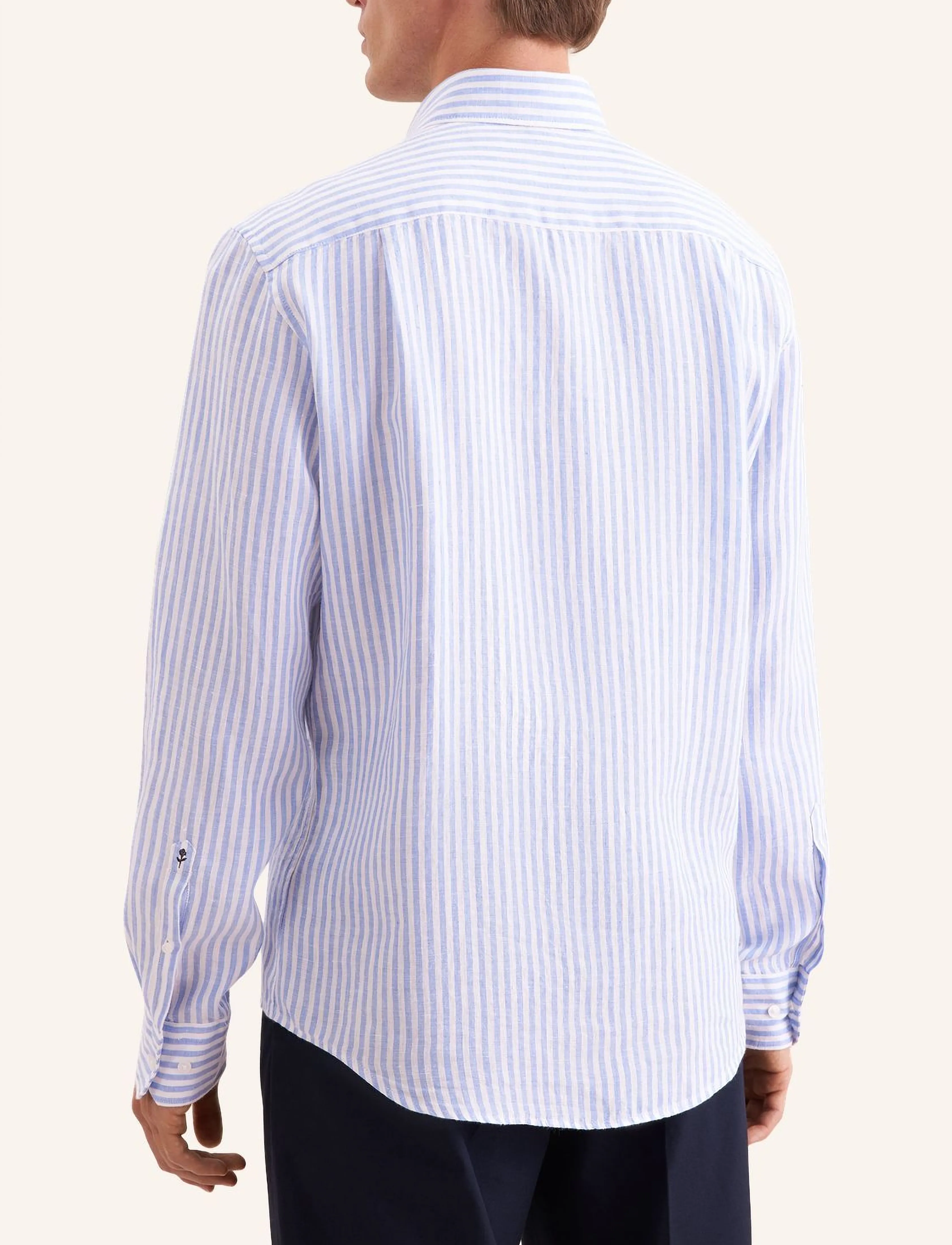 Seidensticker - Linen shirt Regular - linasest riidest särgid - light blue - 2