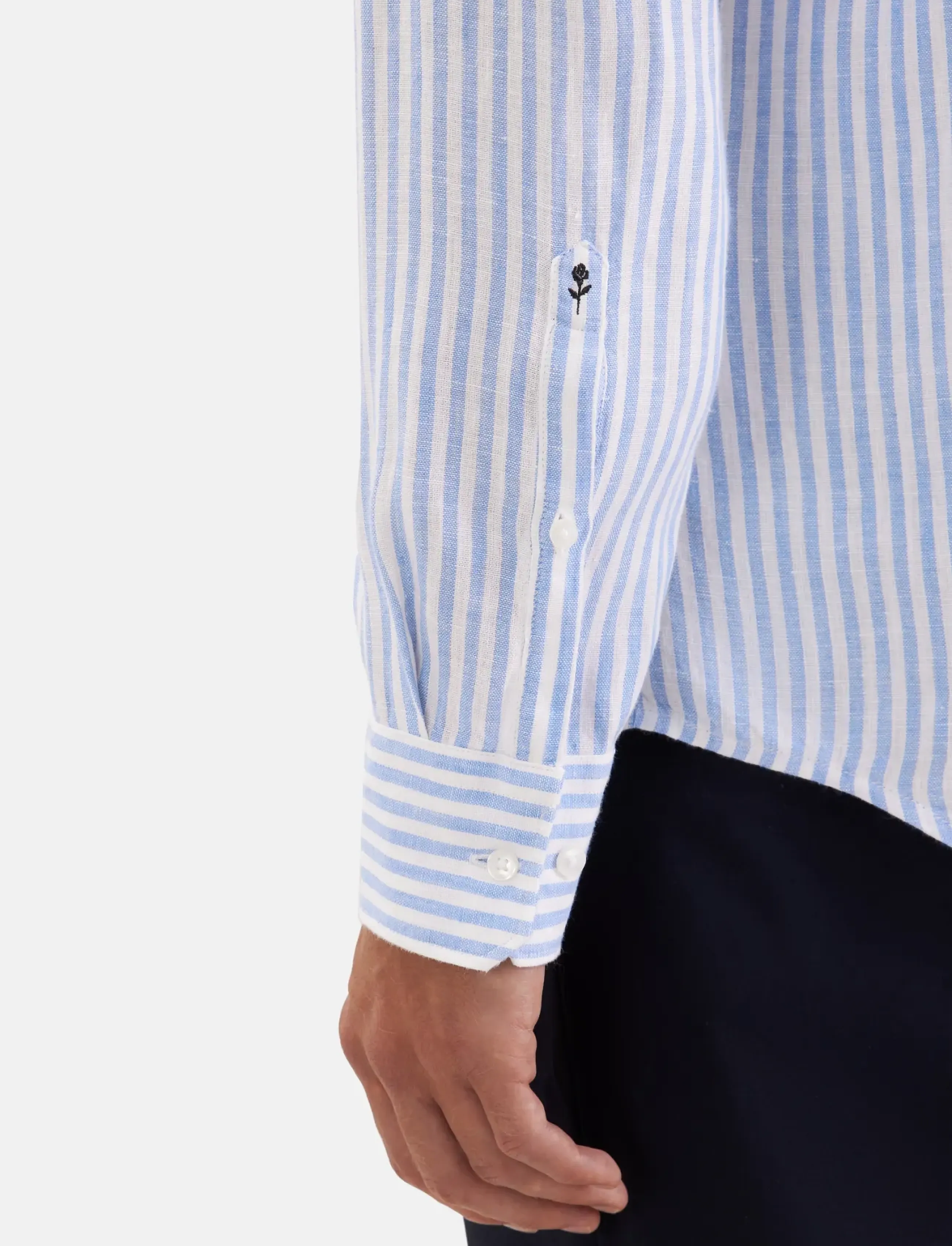 Seidensticker - Linen shirt Regular - linasest riidest särgid - light blue - 3