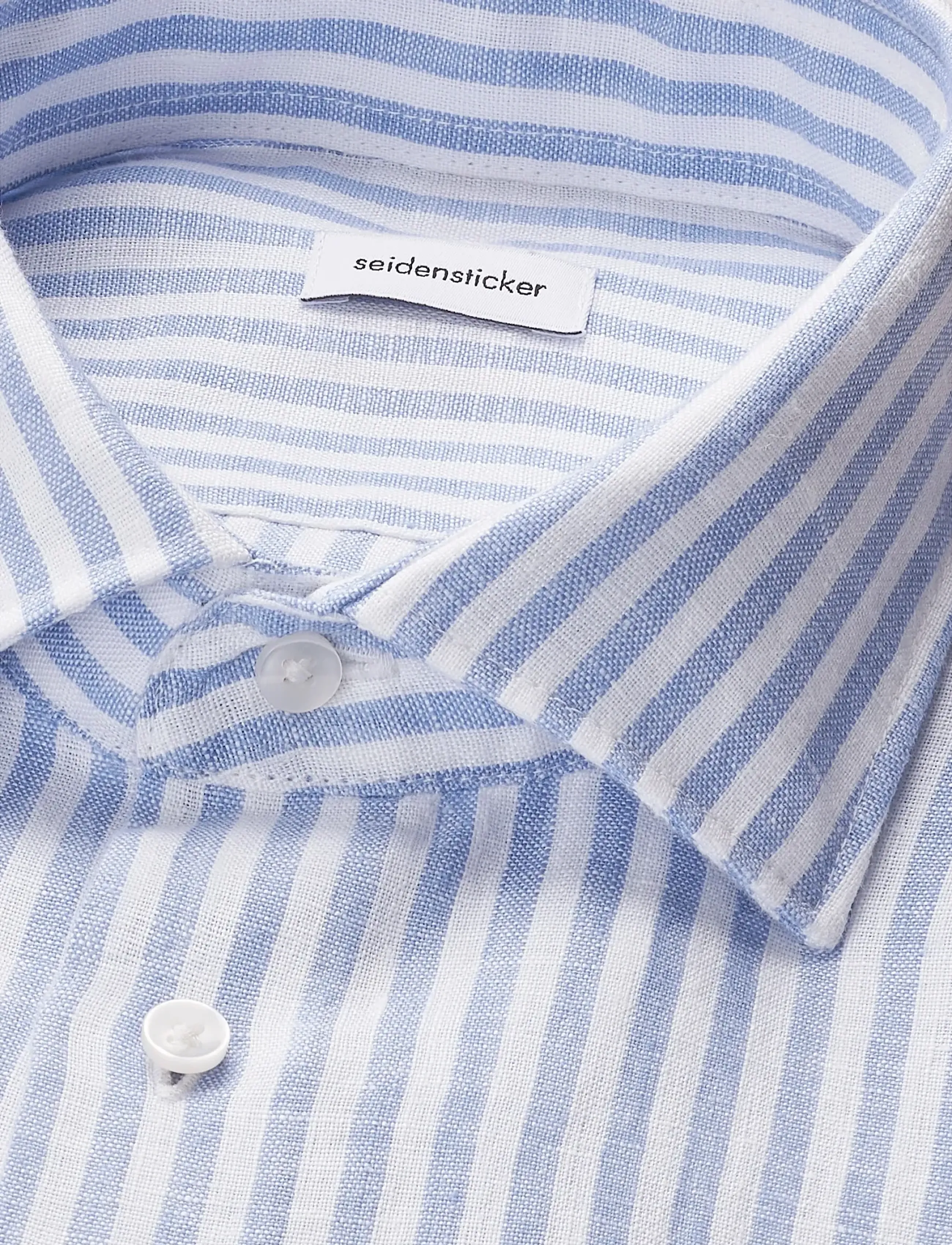 Seidensticker - Linen shirt Regular - triibulised särgid - light blue - 2