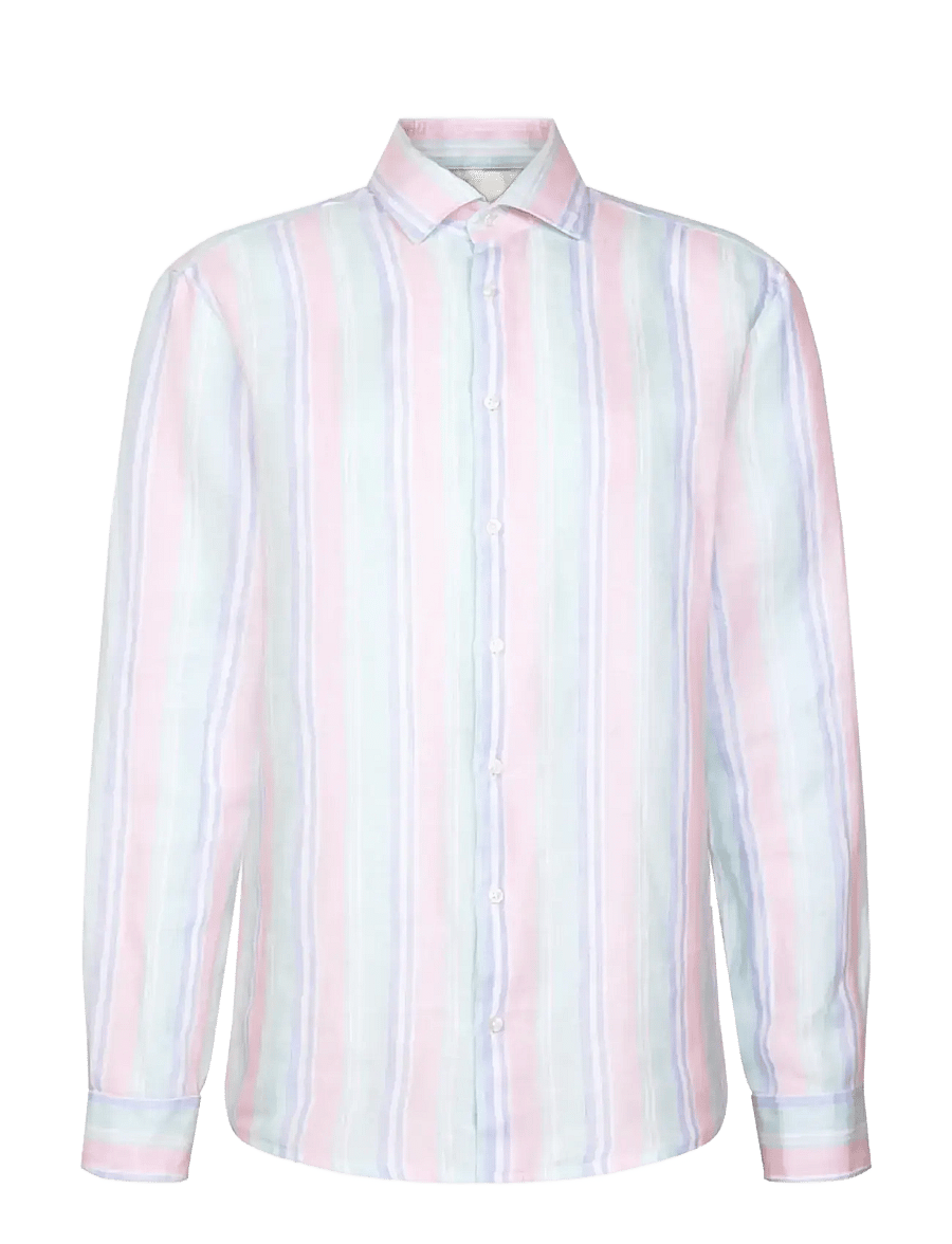 Seidensticker - Linen shirt Regular - linen shirts - mint green - 1