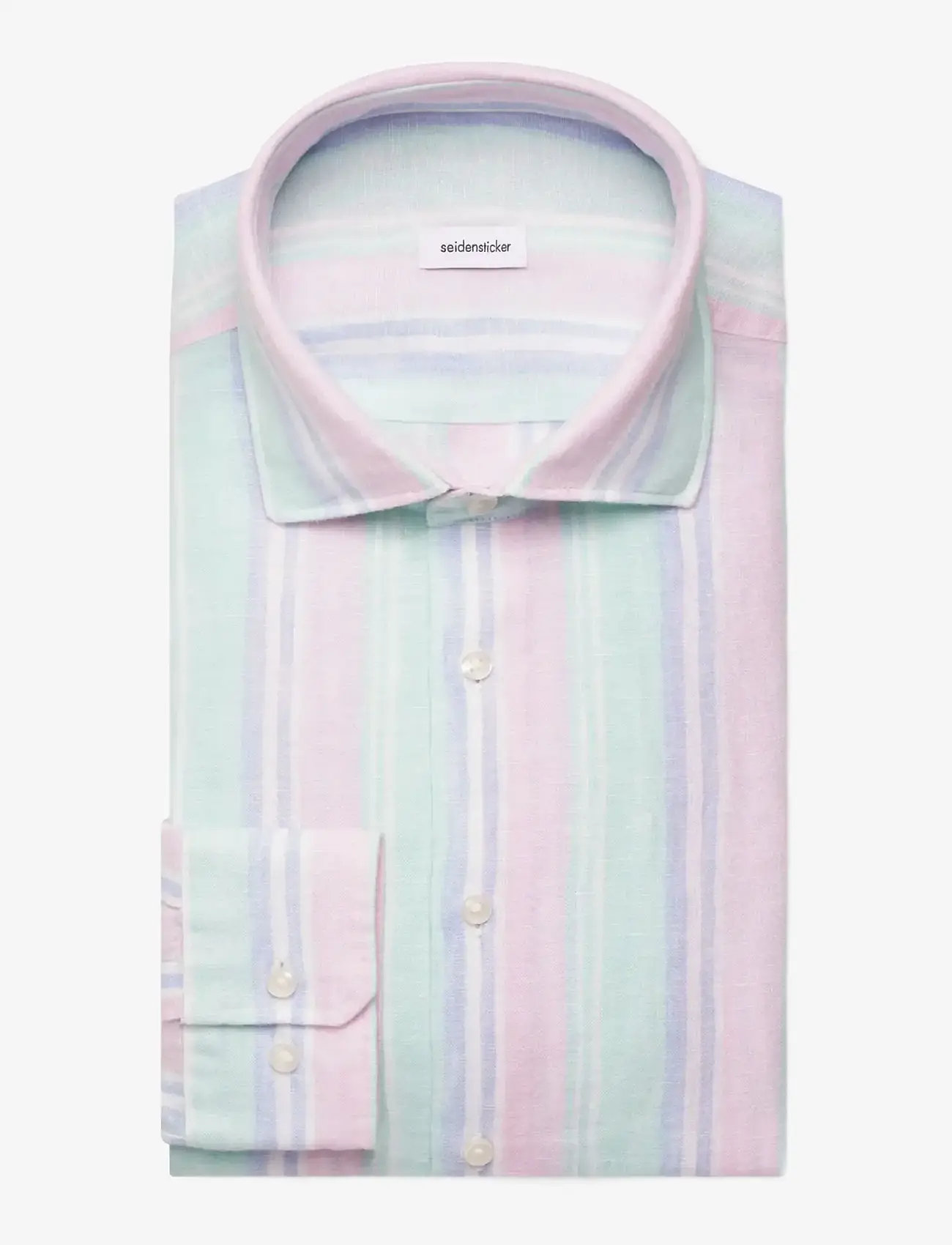 Seidensticker - Linen shirt Regular - hørskjorter - mint green - 2