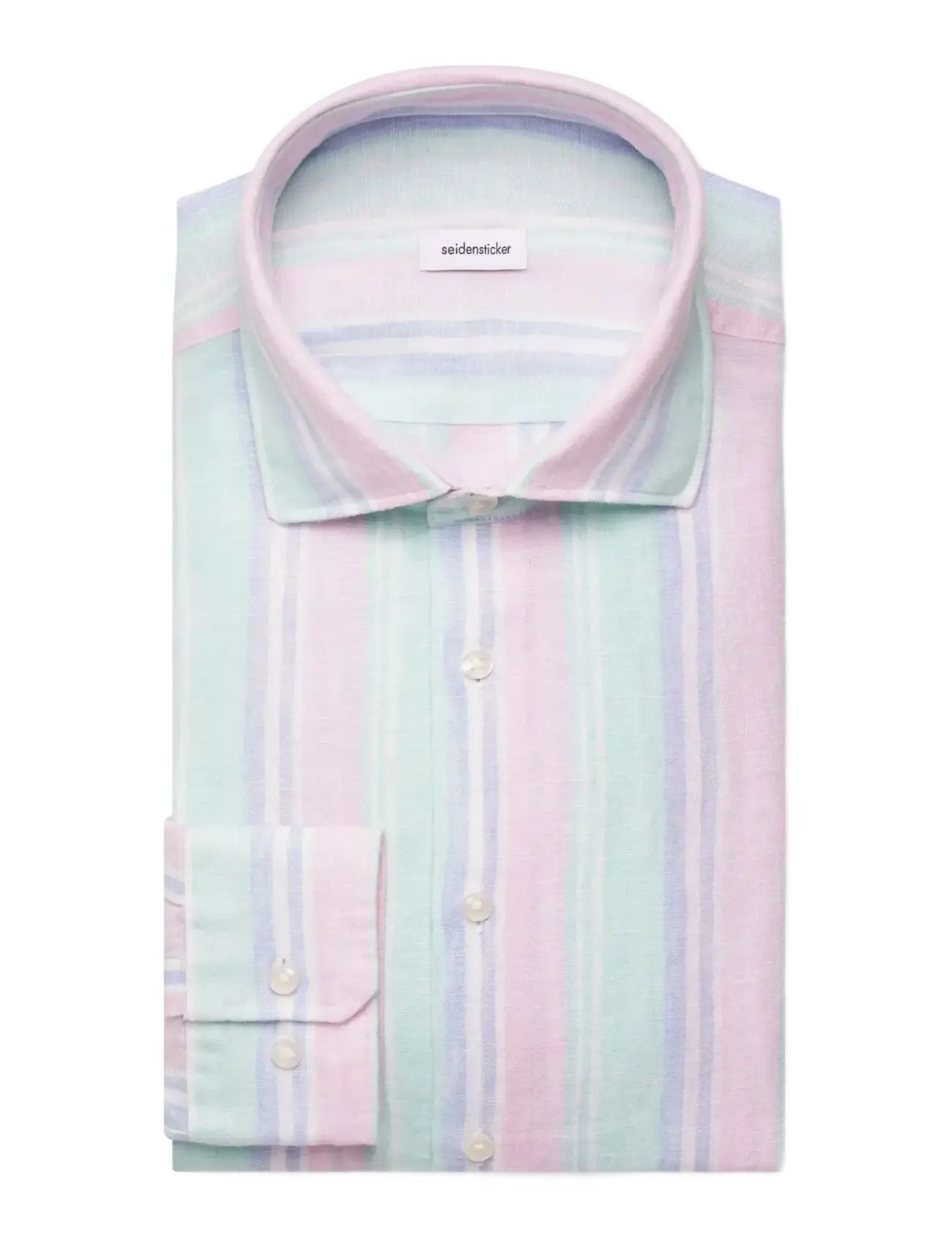 Seidensticker - Linen shirt Regular - hørskjorter - mint green - 2