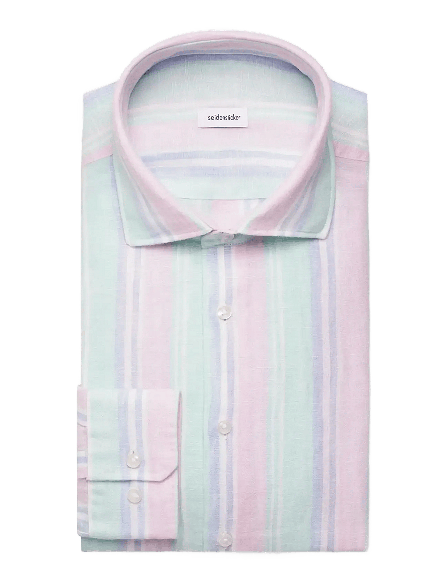 Seidensticker - Linen shirt Regular - linen shirts - mint green - 2