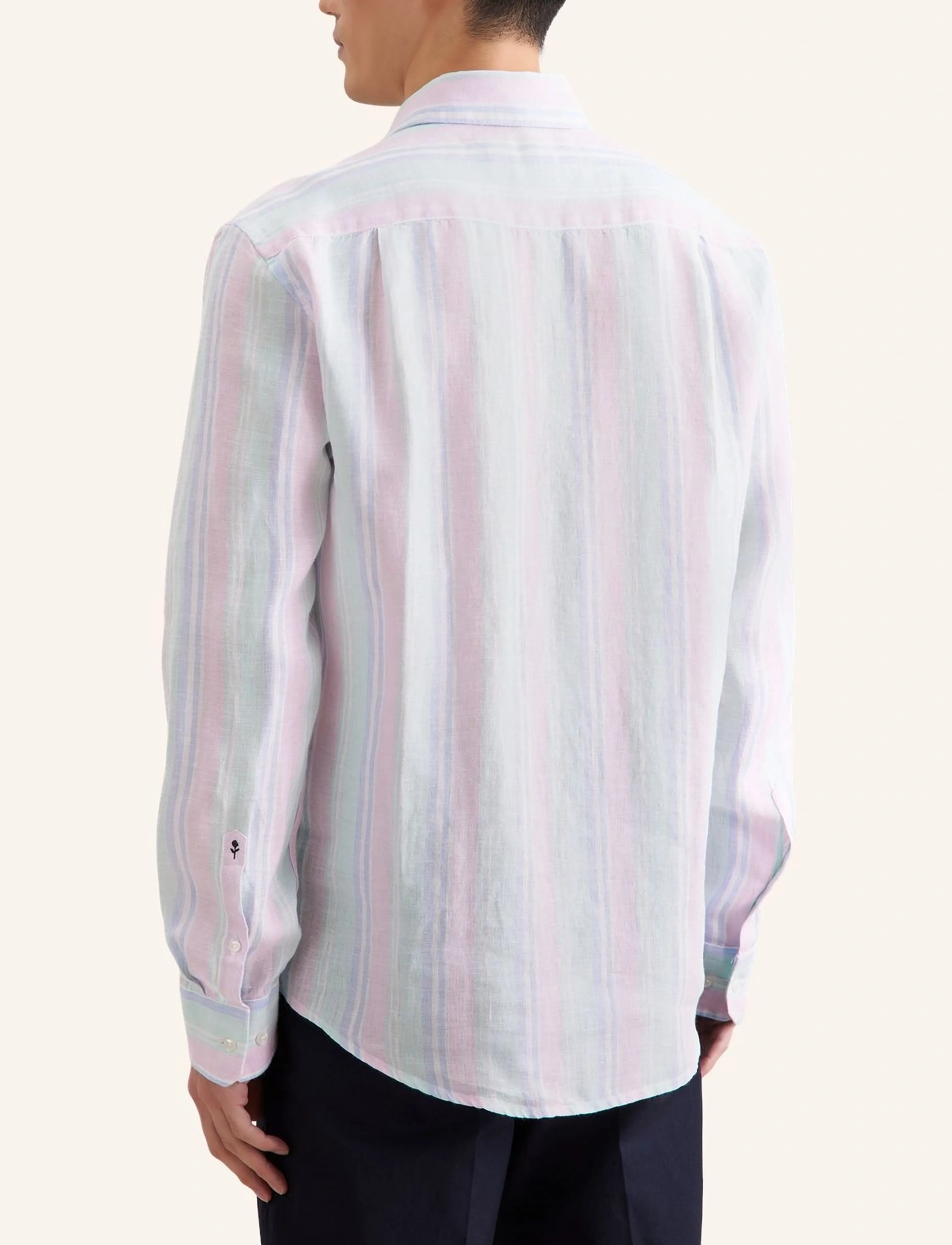 Seidensticker - Linen shirt Regular - hørskjorter - mint green - 3