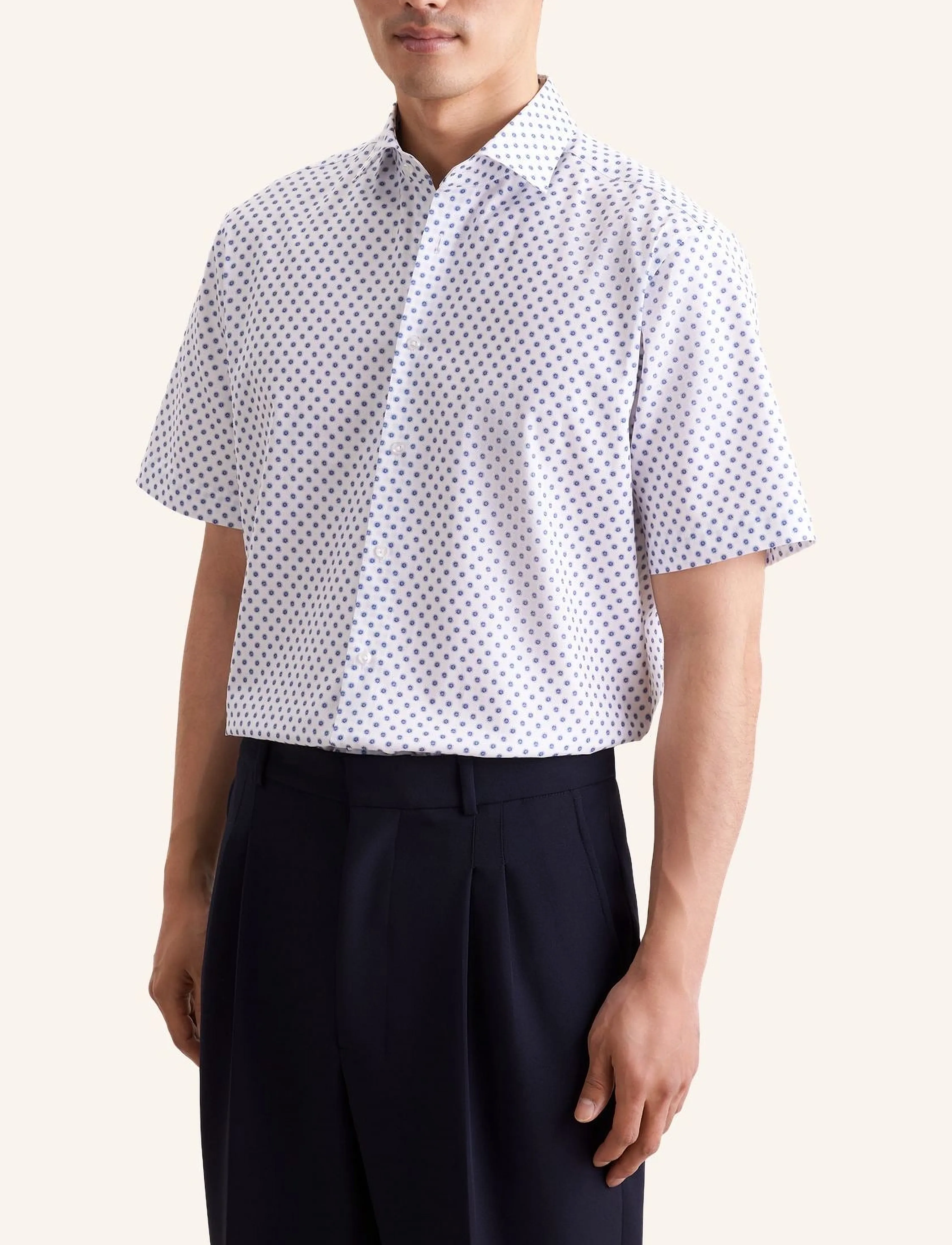 Seidensticker Business Shirt Regular, 42, Blue, Skjorter > Kortærmede Shirts, Herre