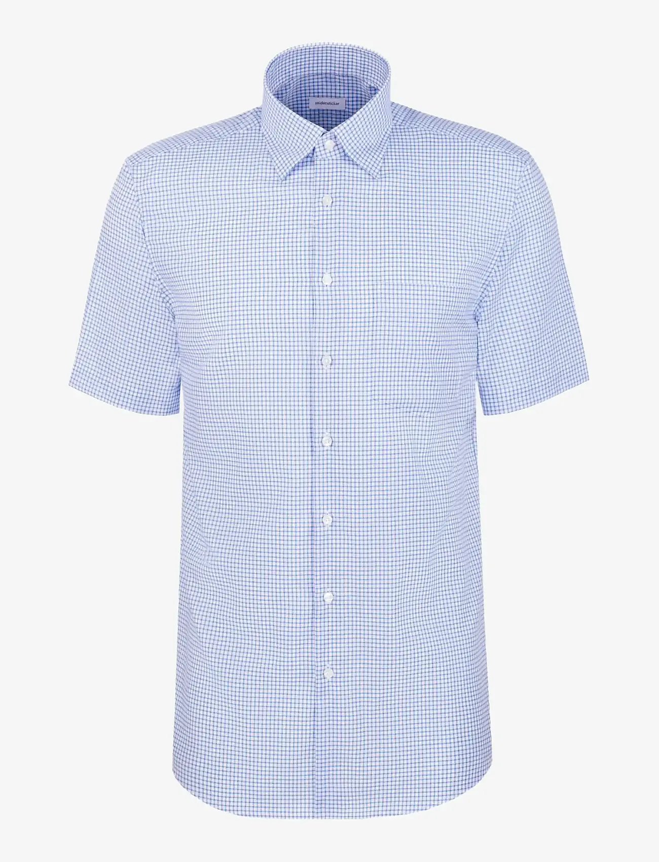 Seidensticker - Business shirt Regular - kortærmede skjorter - mid blue - 1