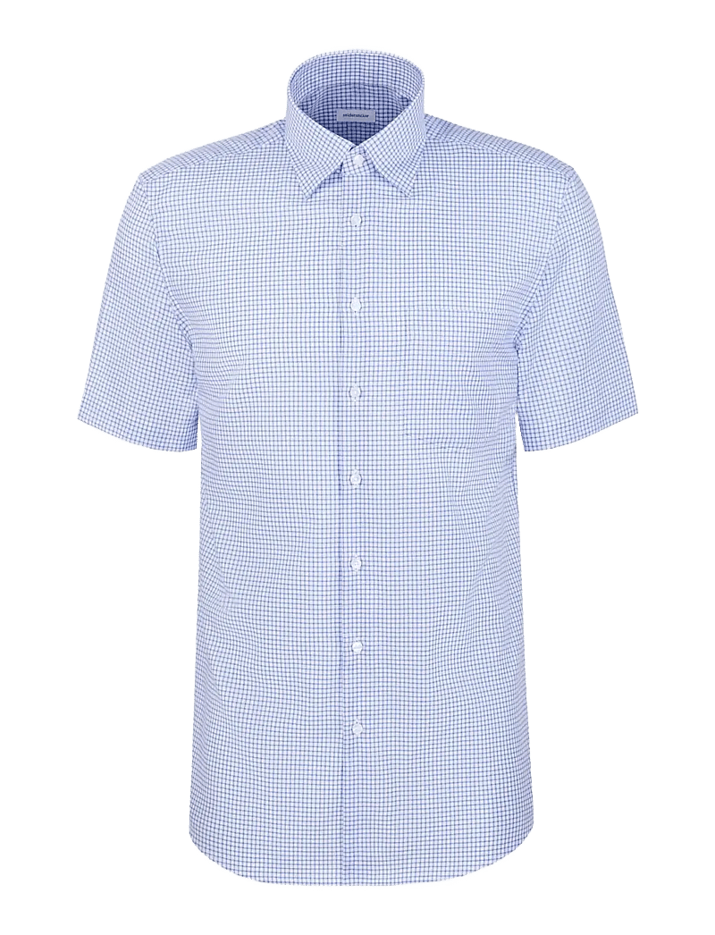 Seidensticker - Business shirt Regular - kortærmede skjorter - mid blue - 1