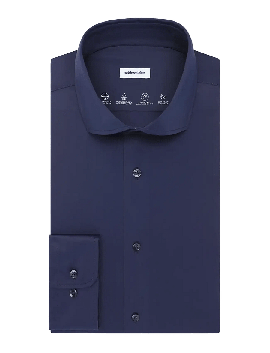 Seidensticker - Performance shirt Slim - muodolliset kauluspaidat - dark blue - 2