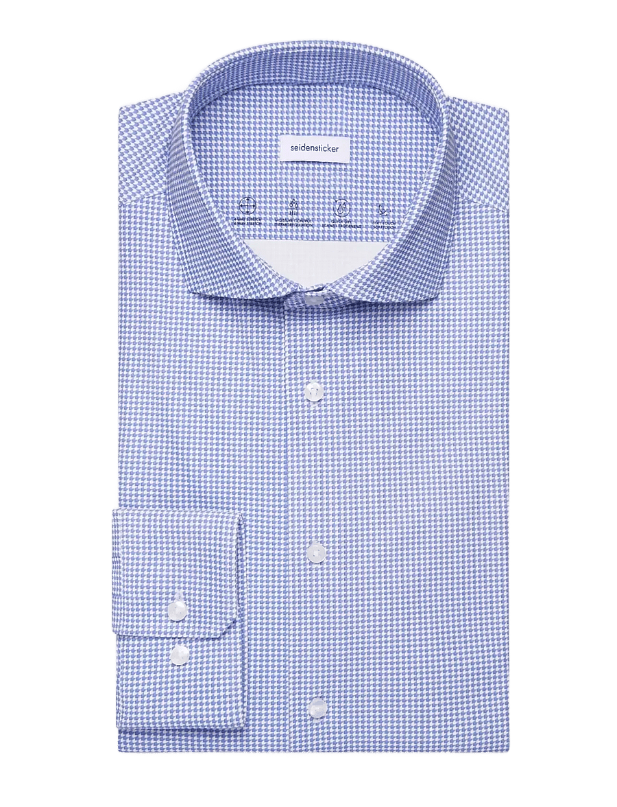 Seidensticker - Performance shirt Slim - chemises à carreaux - mid blue - 2
