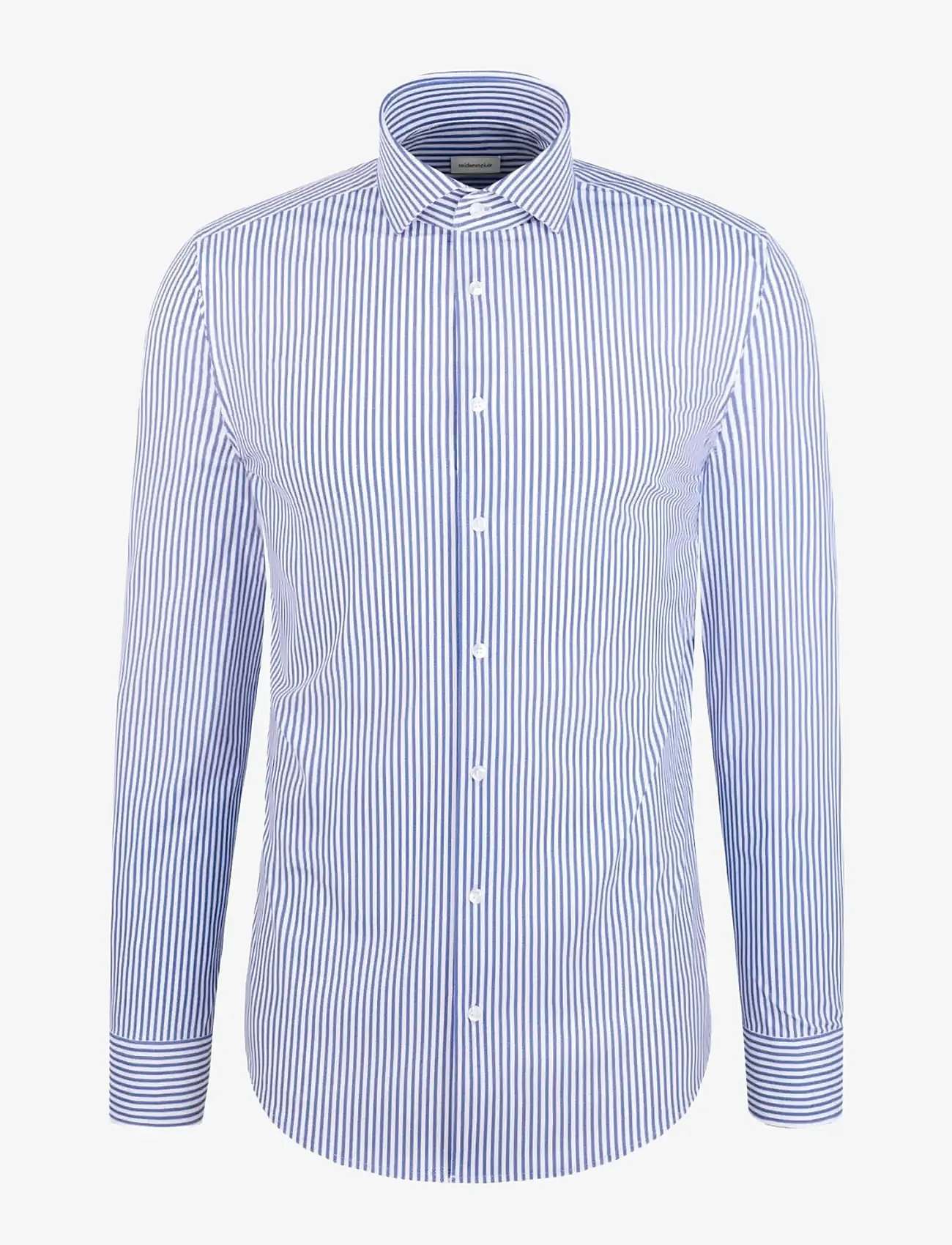 Seidensticker - Spread Kent 98 - triibulised särgid - mid blue - 1