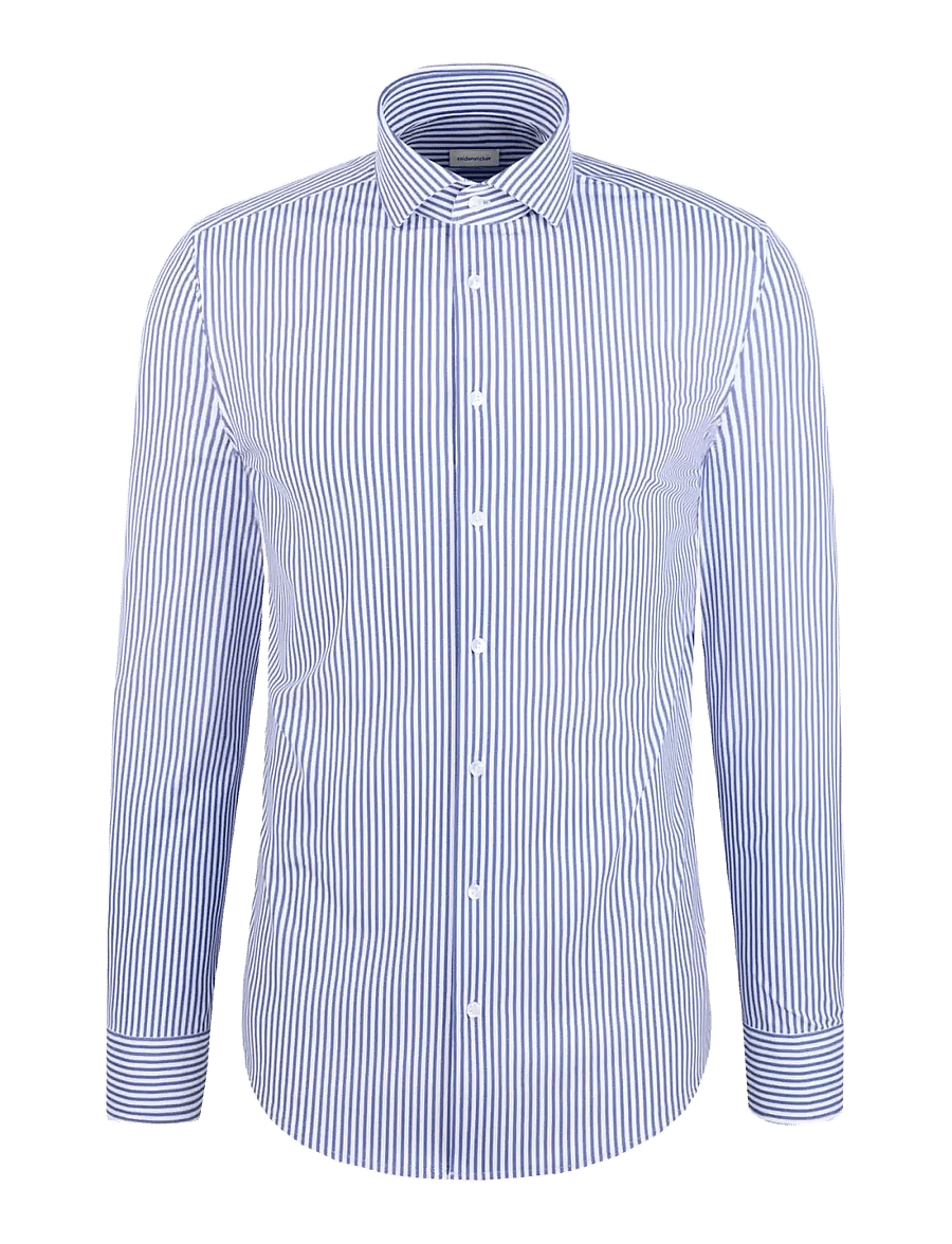 Seidensticker - Performance shirt Slim - gestreifte hemden - mid blue - 1