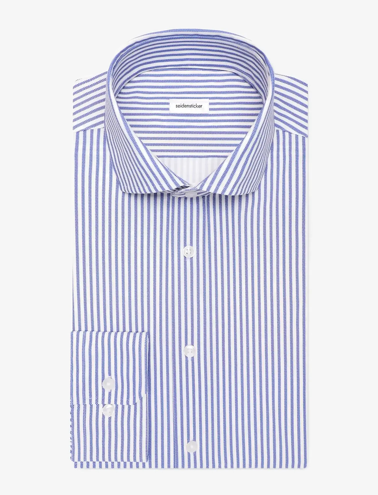 Seidensticker - Spread Kent 98 - triibulised särgid - mid blue - 2