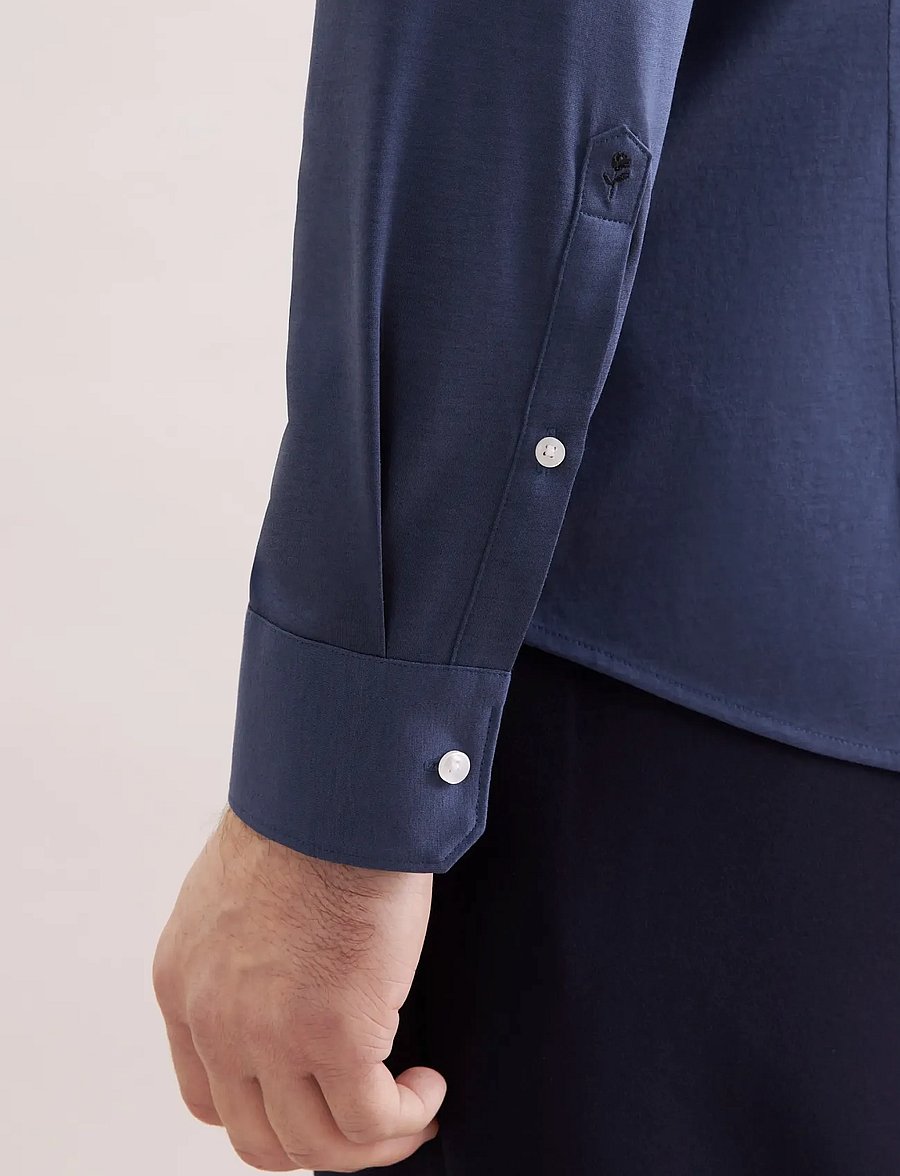 Seidensticker - Jersey shirt Slim - formelle hemden - blue grey - 4