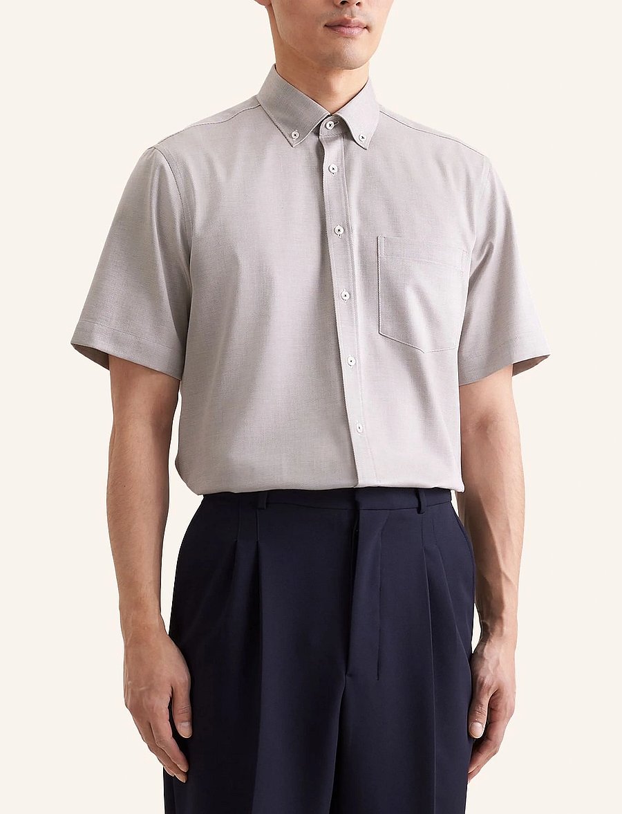 Seidensticker - Business shirt Regular - lyhythihaiset kauluspaidat - olive - 0