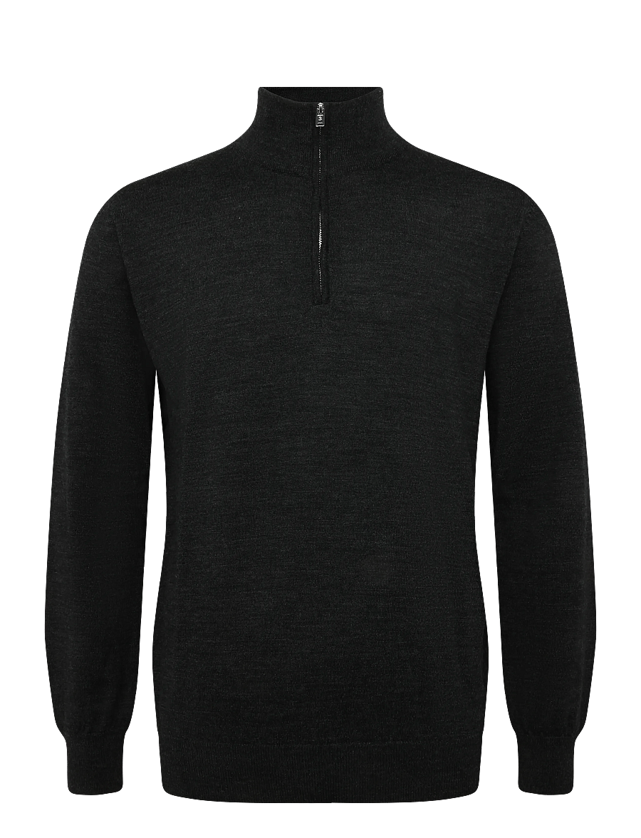 Seidensticker - Sweater knit Regular - poolpika lukuga džemprid - anthra mÉlange - 0