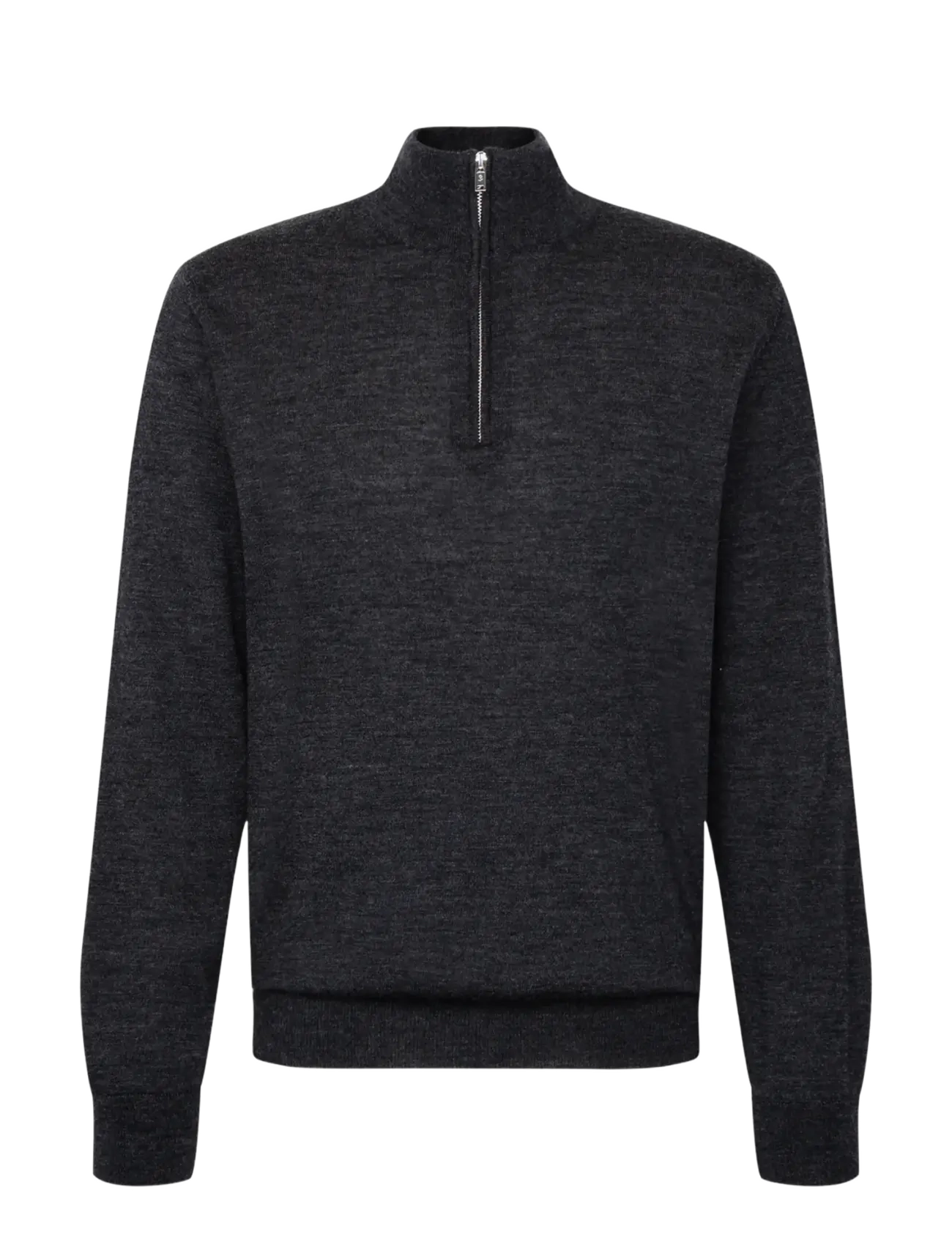 Seidensticker Sweater knit Regular - Halfzip strik - ANTHRA MÉLANGE / grey