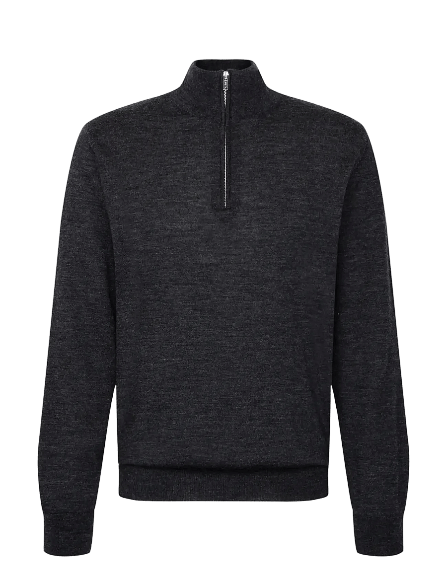Seidensticker - Sweater knit Regular - pullover mit halbem reißverschluss - anthra mÉlange - 0
