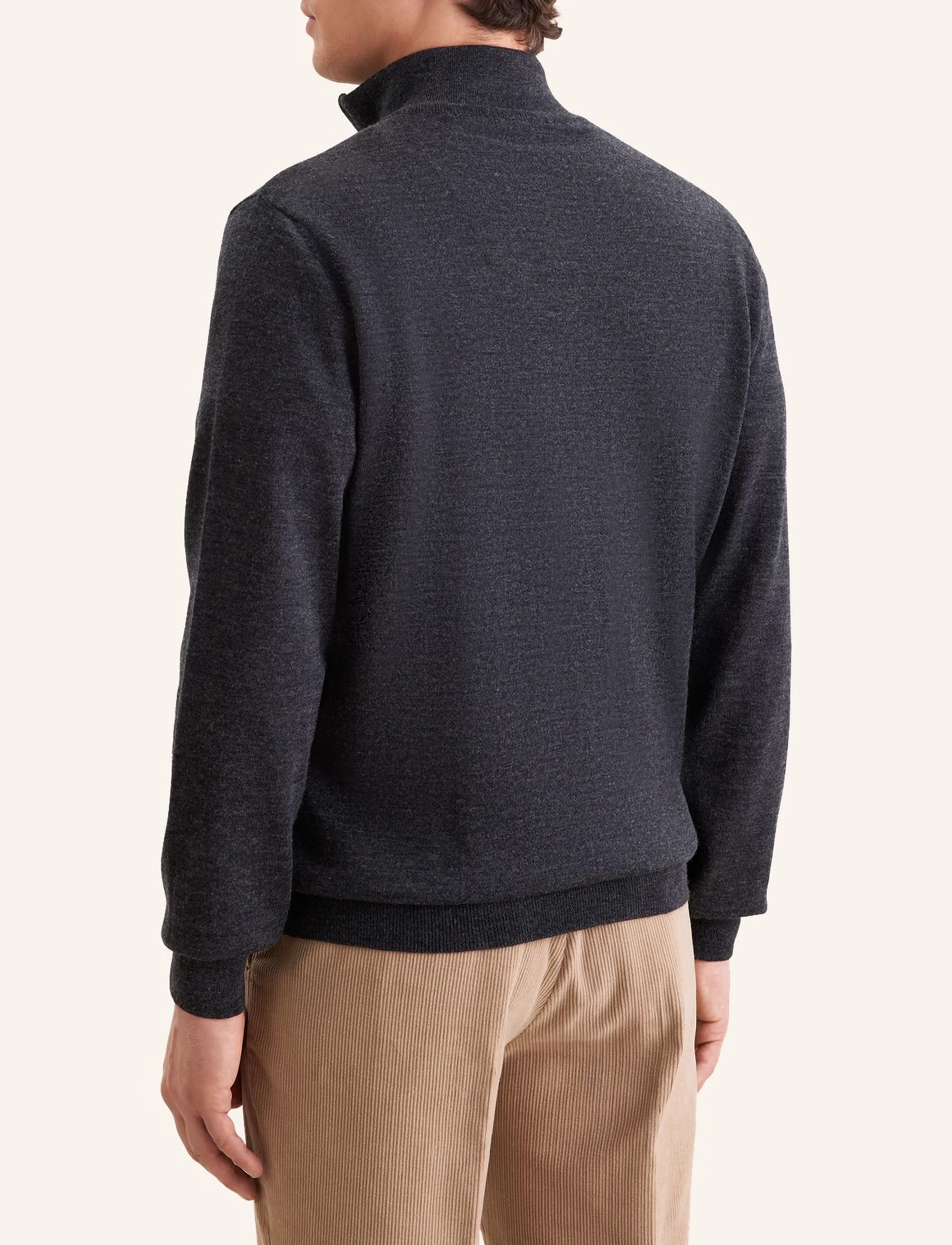 Seidensticker - Sweater knit Regular - pullover mit halbem reißverschluss - anthra mÉlange - 1