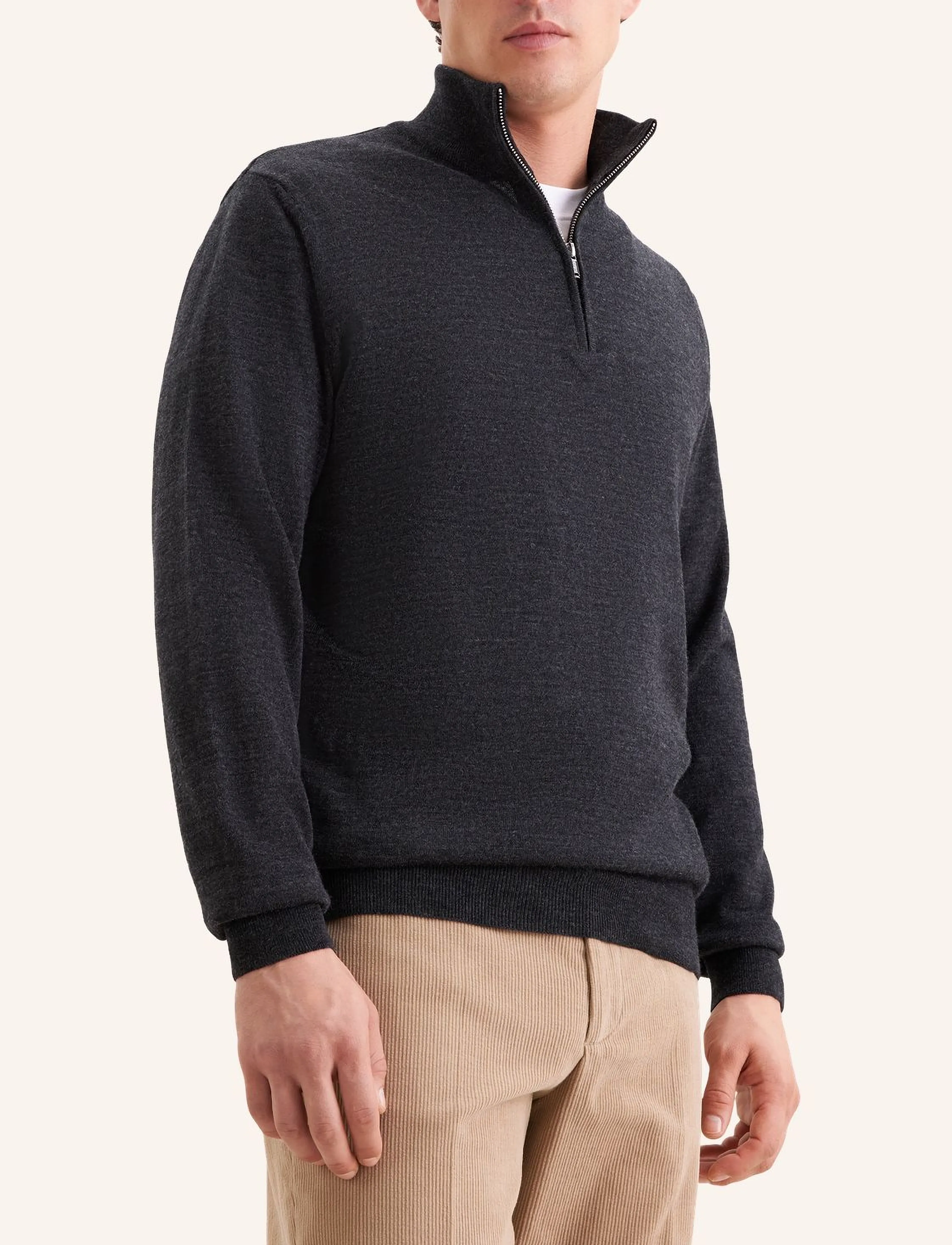Seidensticker - Sweater knit Regular - pullover mit halbem reißverschluss - anthra mÉlange - 3
