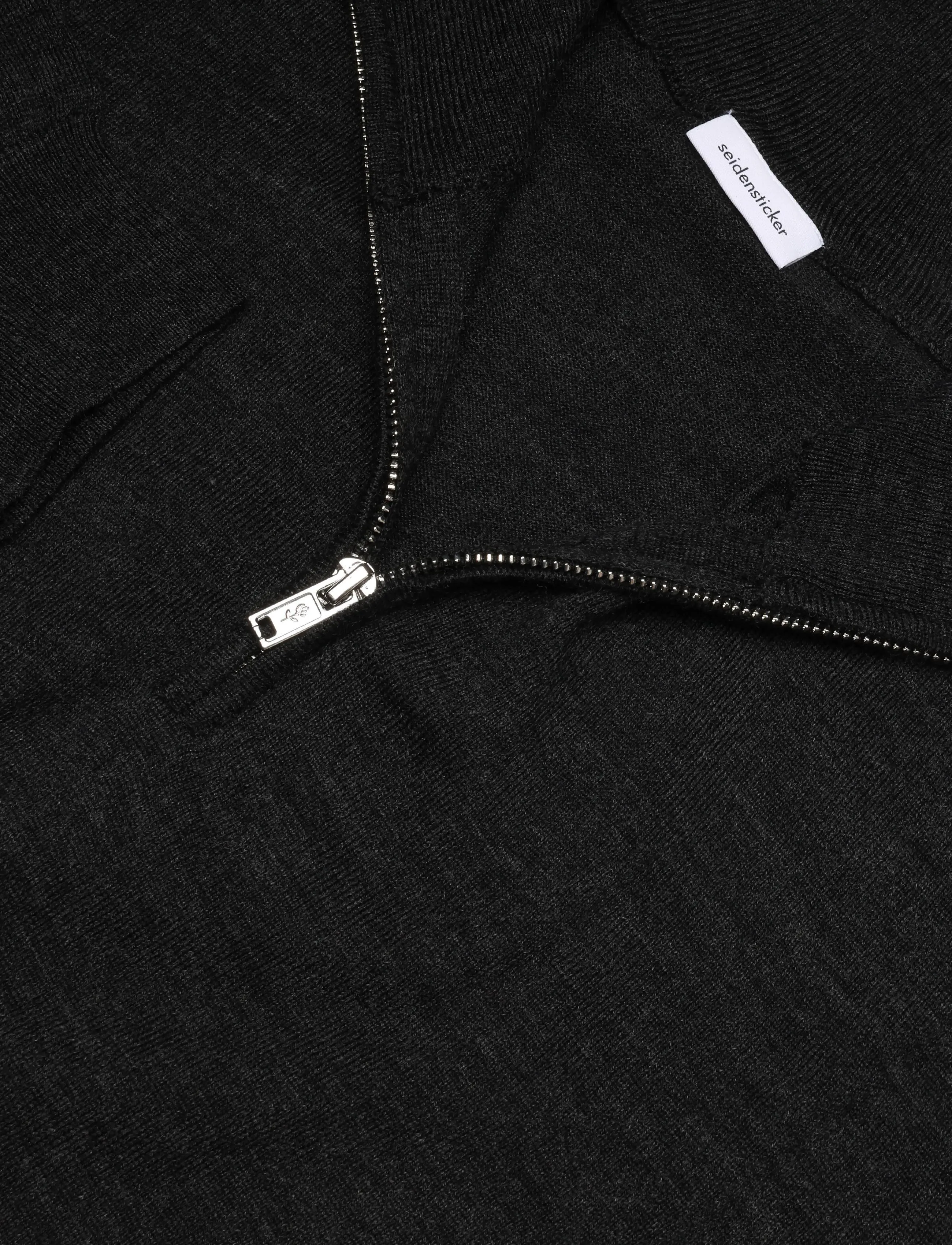 Seidensticker - Sweater knit Regular - poolpika lukuga džemprid - anthra mÉlange - 5