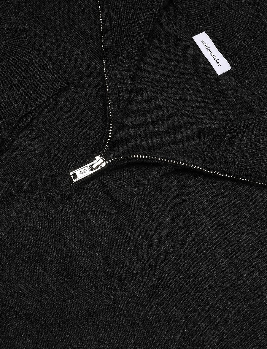 Seidensticker - Sweater knit Regular - poolpika lukuga džemprid - anthra mÉlange - 5