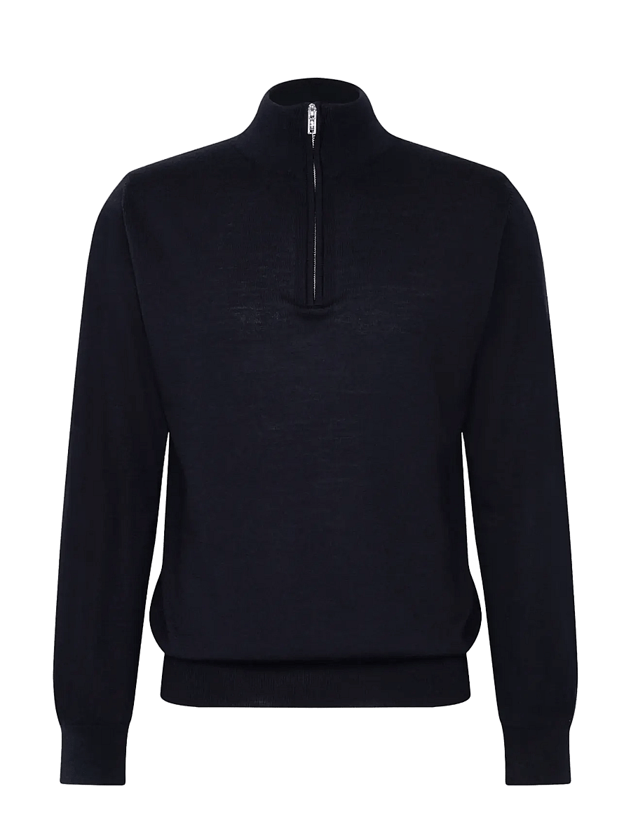 Seidensticker - Sweater knit Regular - pullover mit halbem reißverschluss - deep navy - 0