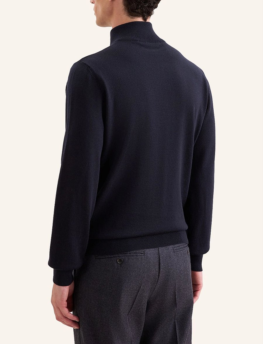 Seidensticker - Sweater knit Regular - pullover mit halbem reißverschluss - deep navy - 1