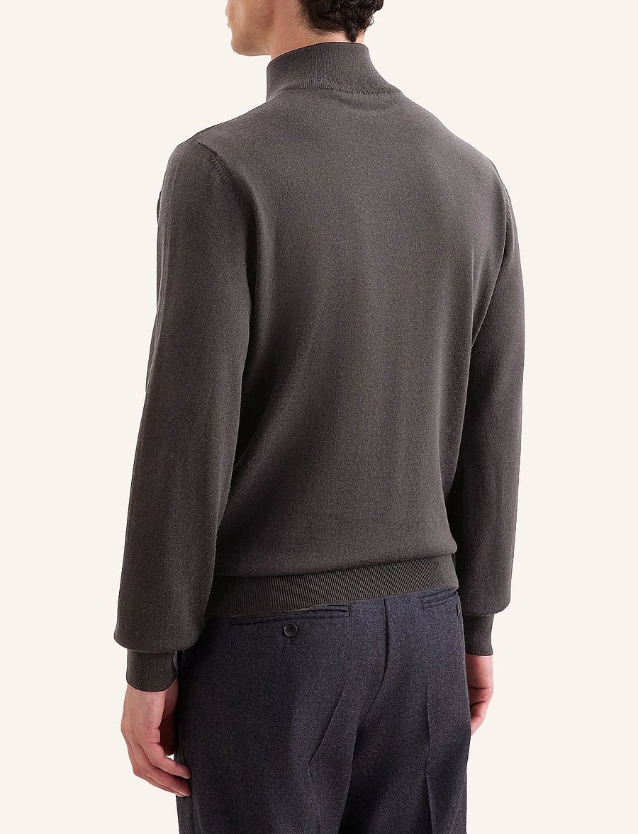 Seidensticker - Sweater knit Regular - pullover mit halbem reißverschluss - nougat mÉlange - 2