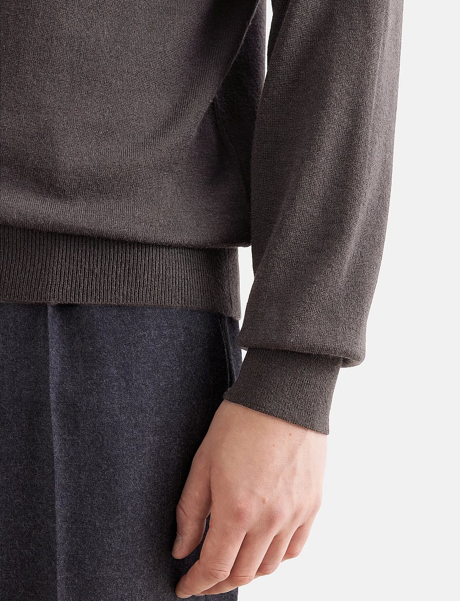 Seidensticker - Sweater knit Regular - pullover mit halbem reißverschluss - nougat mÉlange - 3