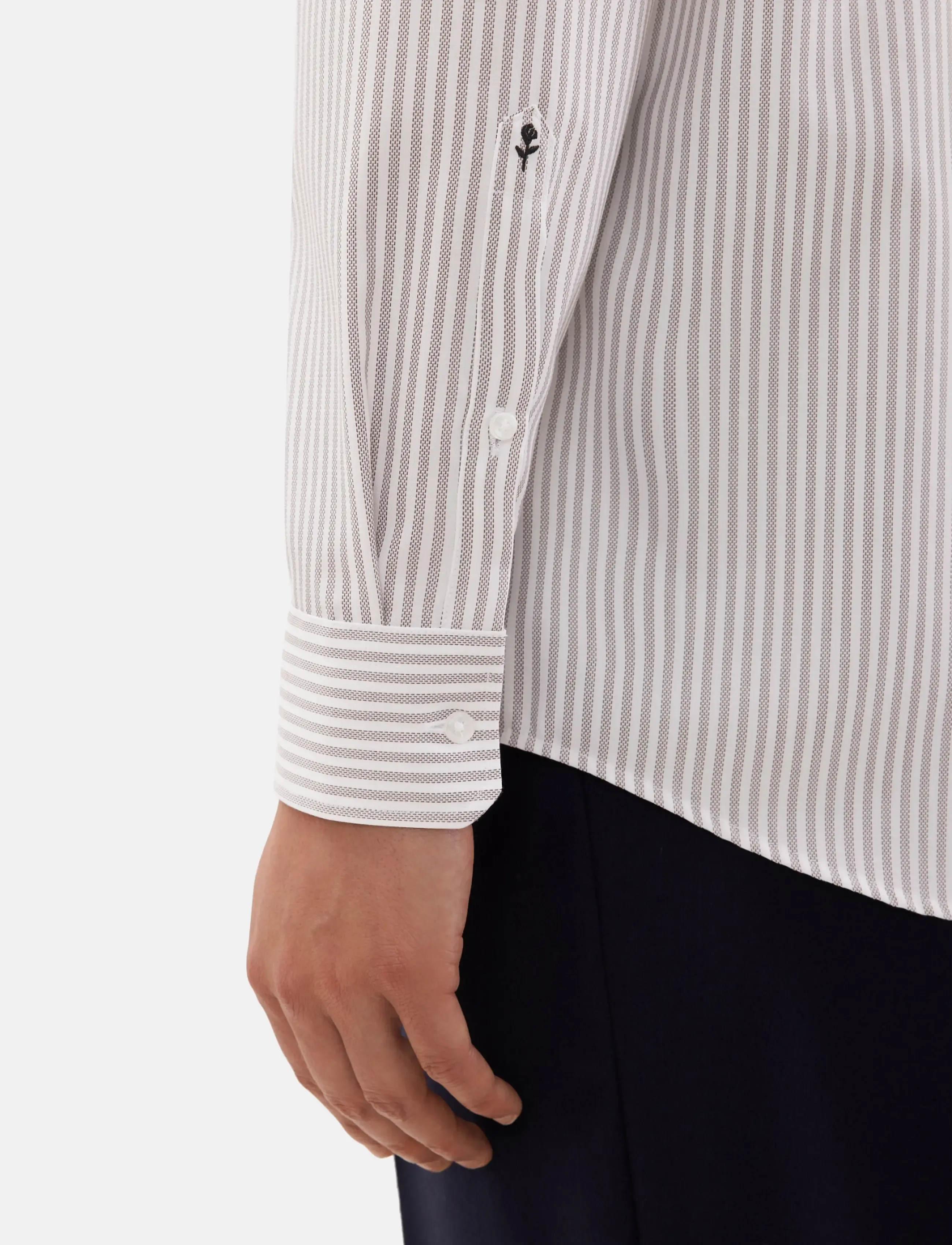 Seidensticker - Business shirt Regular - triibulised särgid - brown - 4