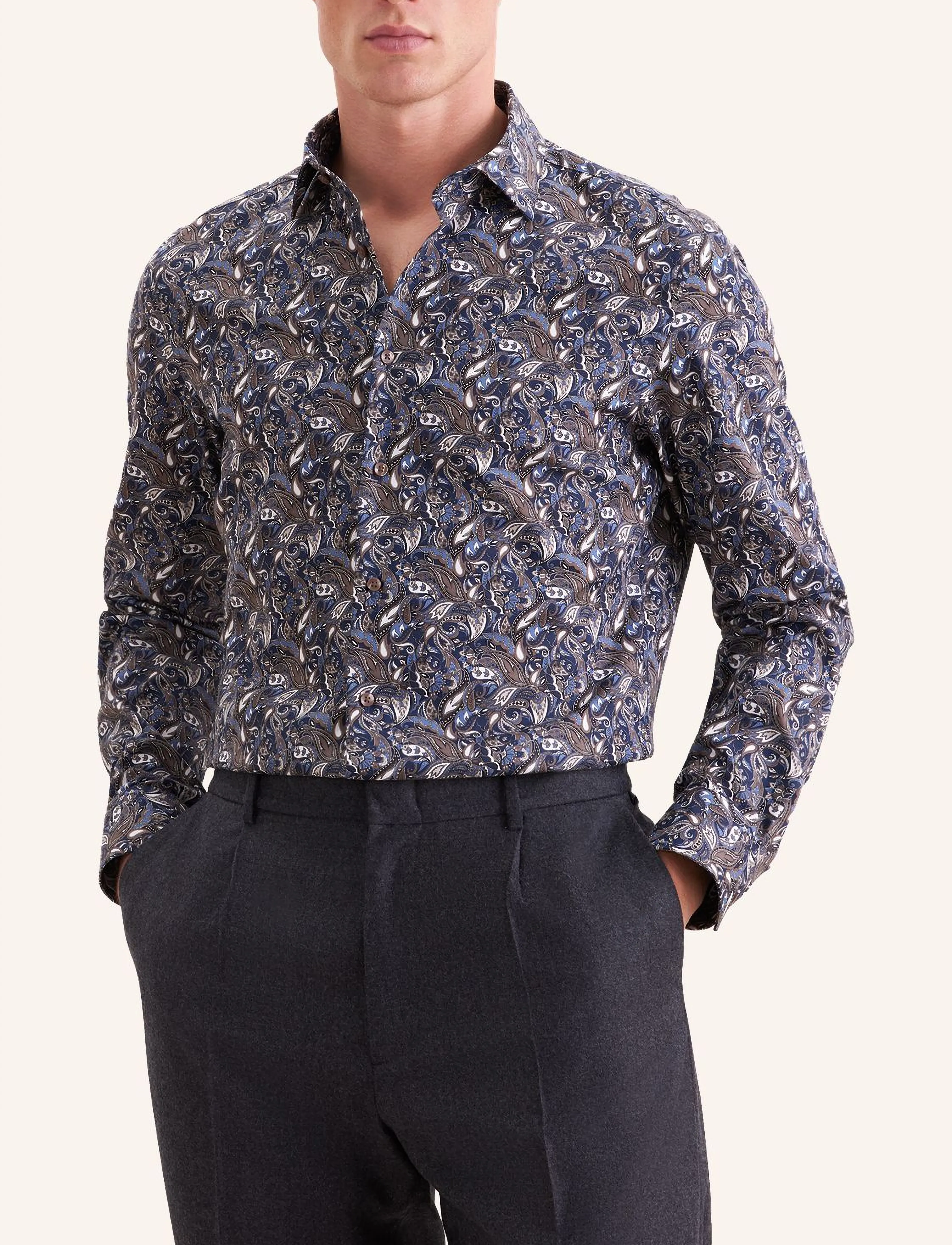Seidensticker Business shirt Slim - Skjortor - BROWN / brown