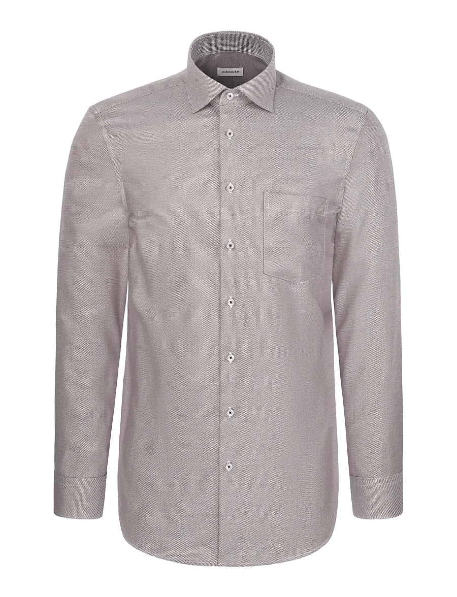 Seidensticker - Business shirt Regular - formelle hemden - brown - 0
