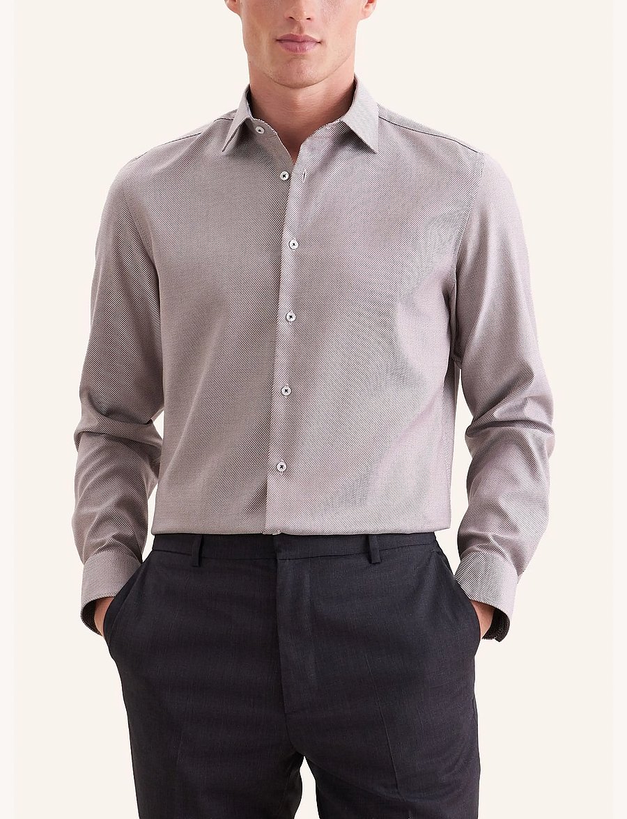 Seidensticker - Business shirt Slim - formal shirts - brown - 0