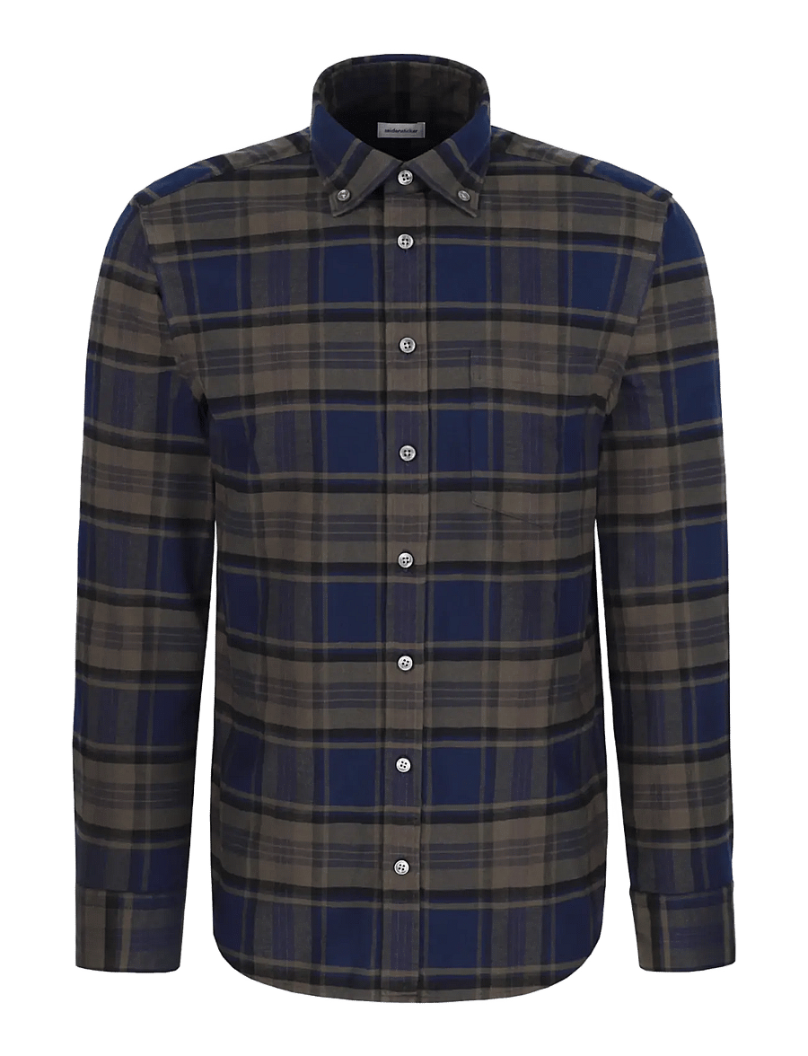 Seidensticker - Casual Shirt Regular - checkered shirts - dark olive - 0