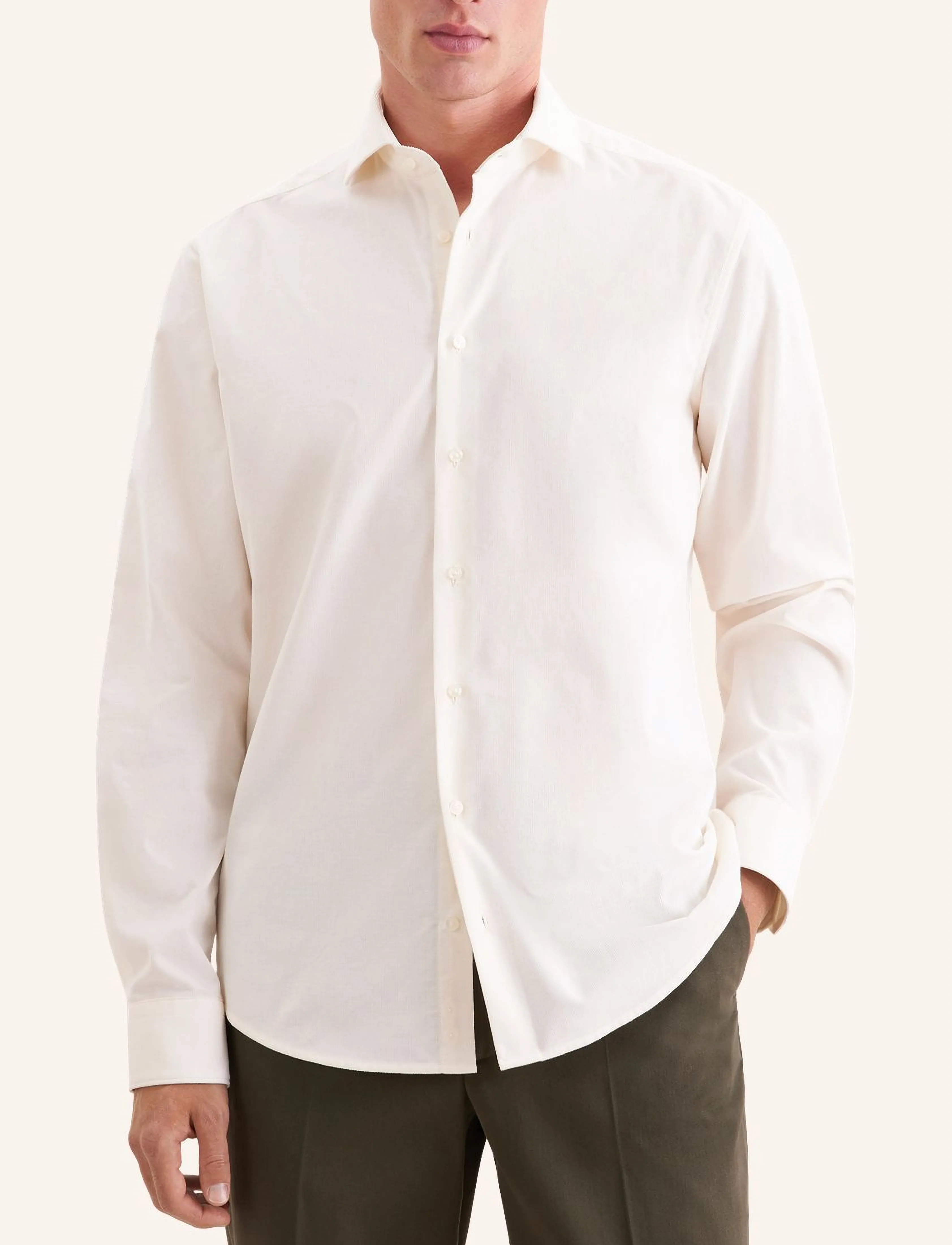 Seidensticker Casual Shirt Regular - Skjortor - OFFWHITE / cream