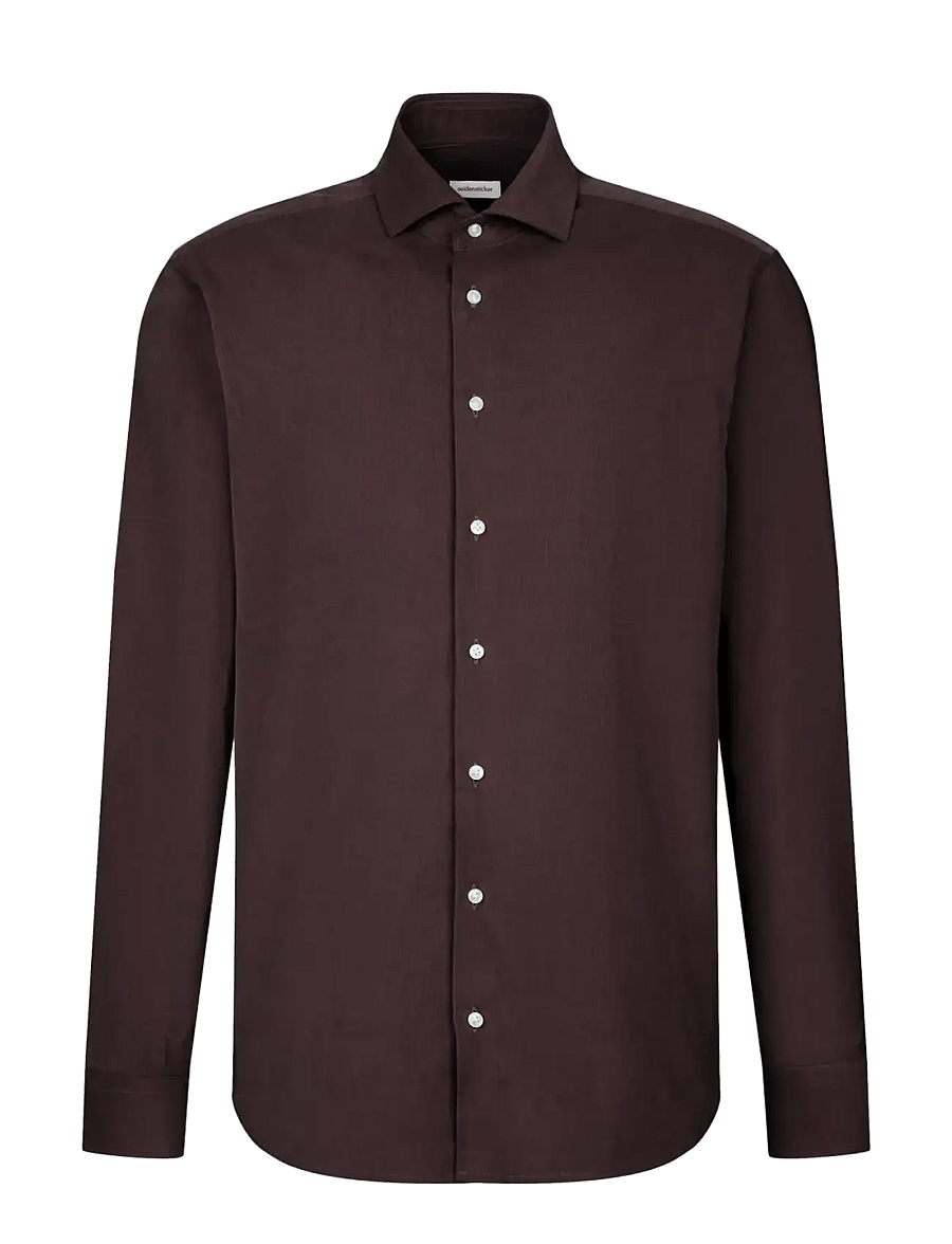 Seidensticker - Casual Shirt Regular - casual skjortor - wine red - 0